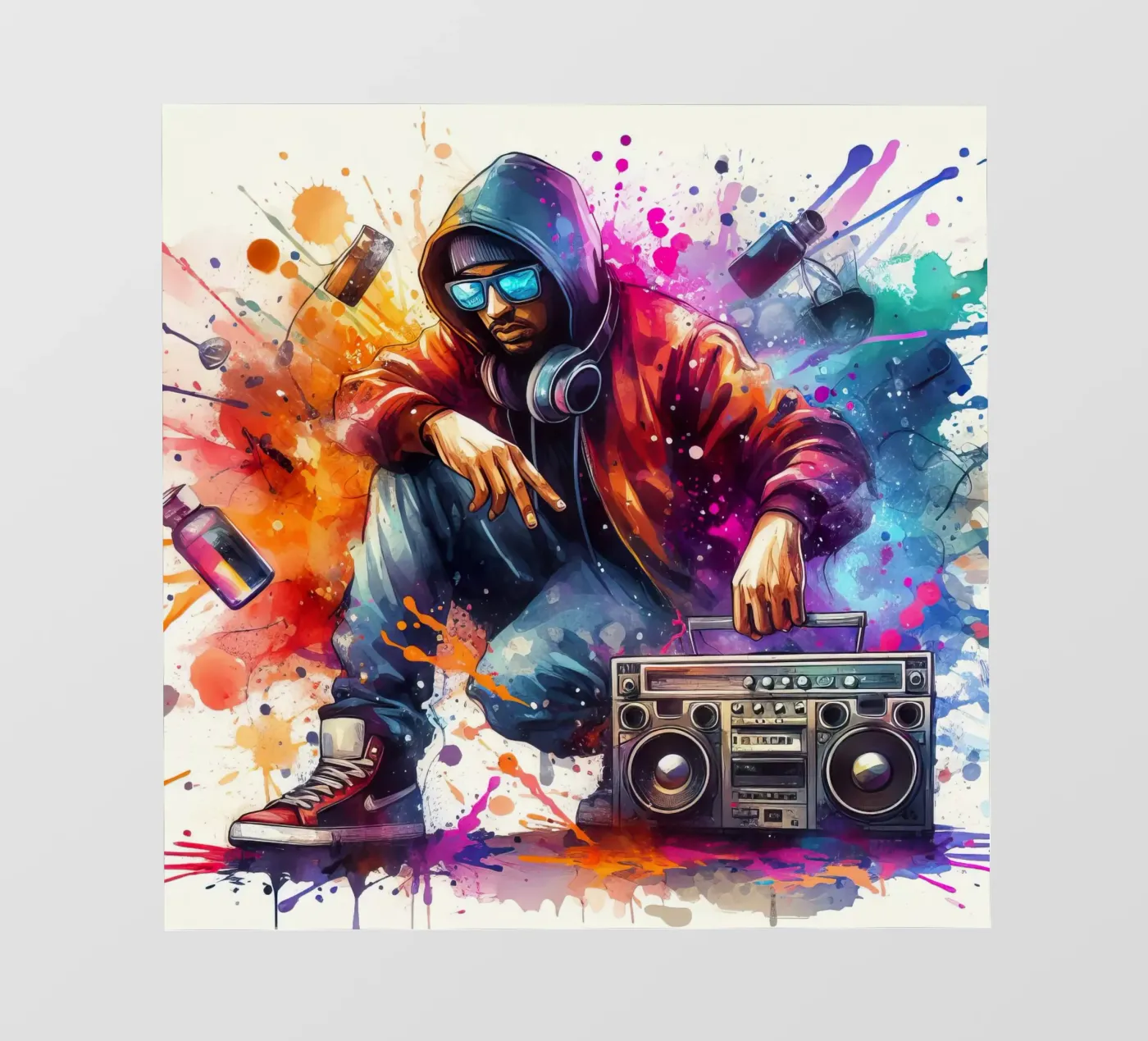 giovane rapper pellicola backlit da 🎁 NOBELART