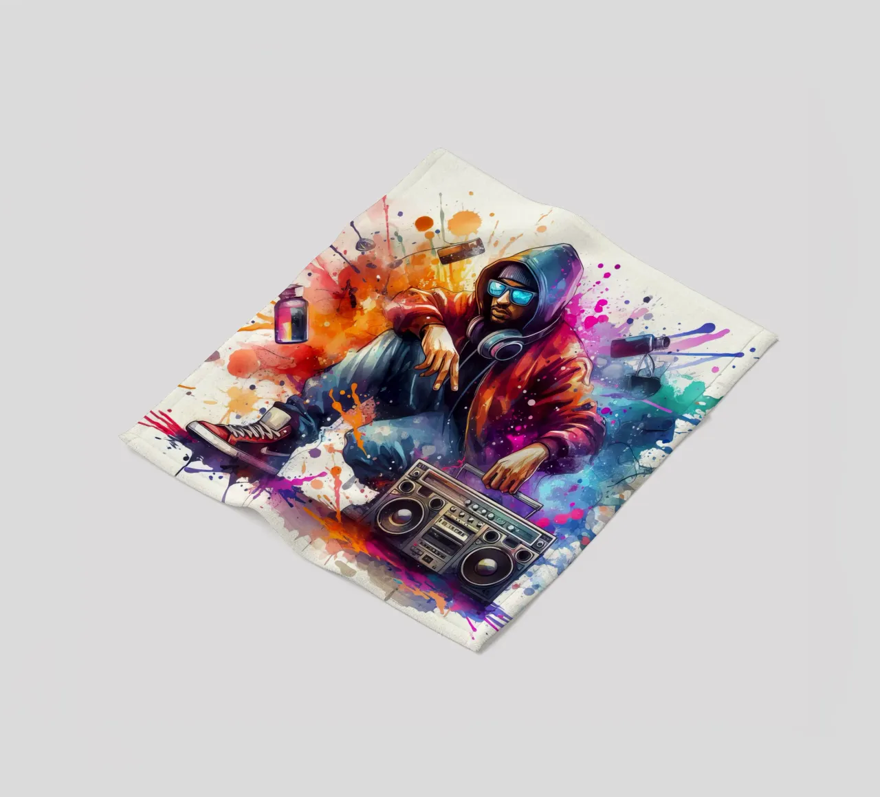 junger Rapper Fleecedecke von 🎁 NOBELART