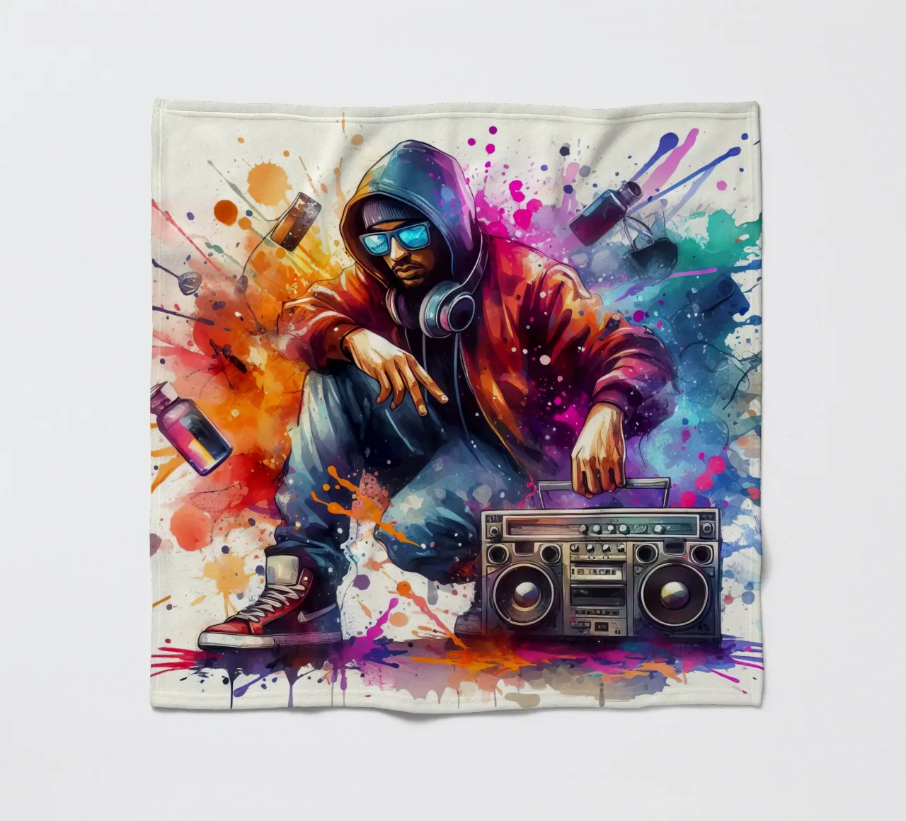 junger Rapper Fleecedecke von 🎁 NOBELART