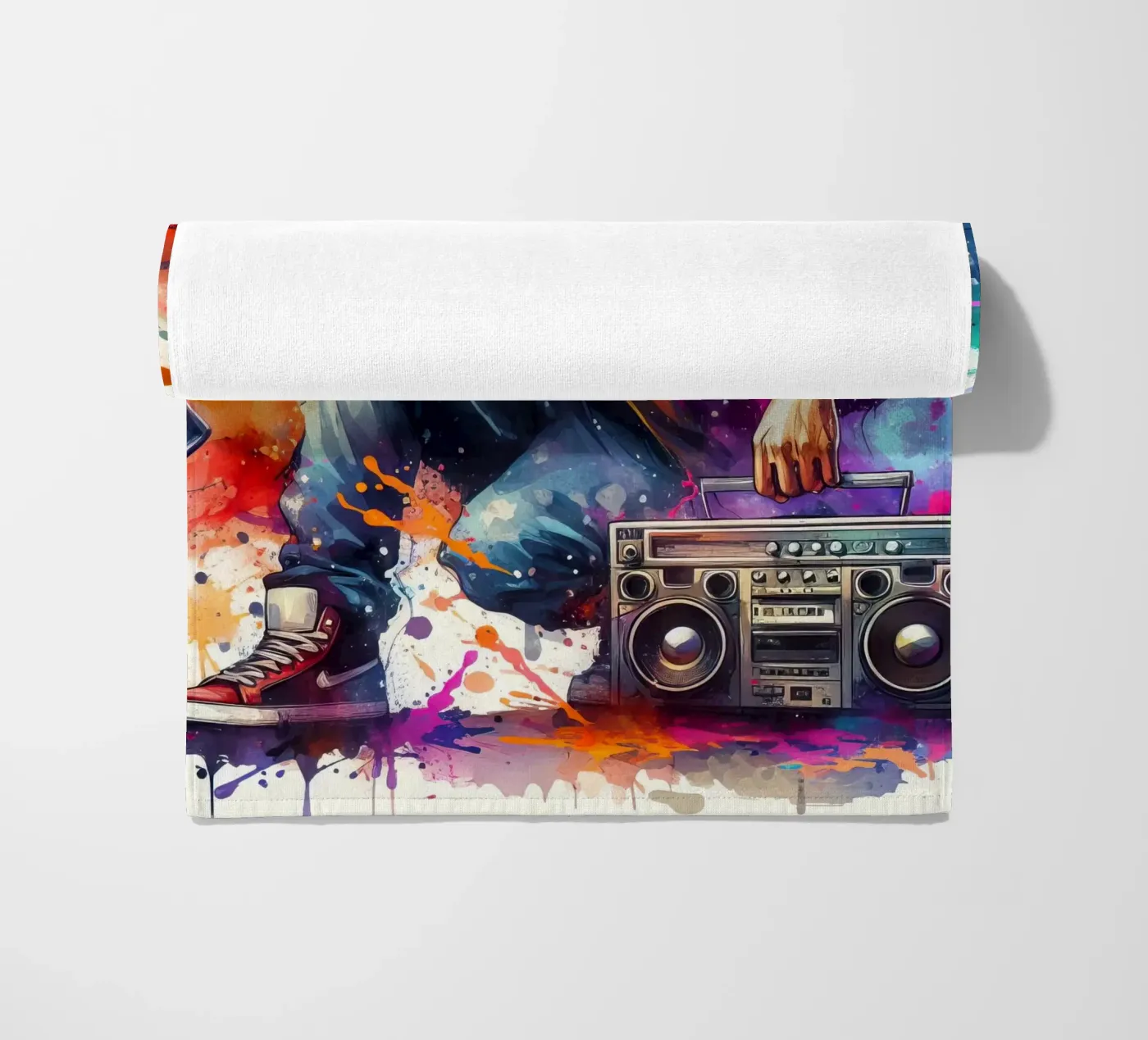 jonge rapper strandhanddoek van 🎁 NOBELART