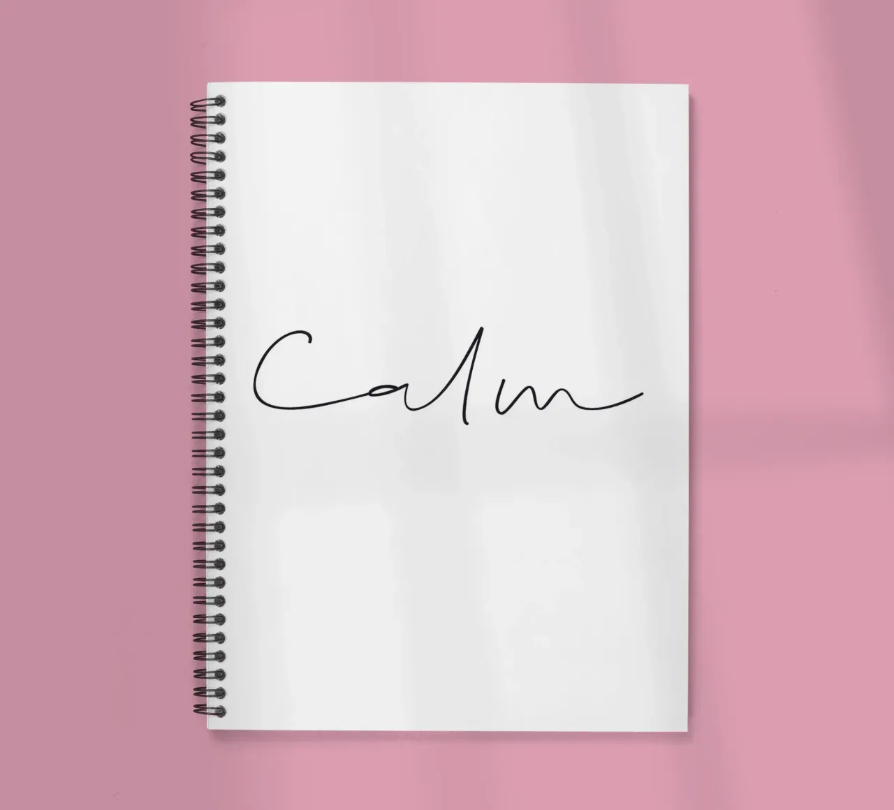 Minimalist calm design - calming typography spiral notebook by Whole©