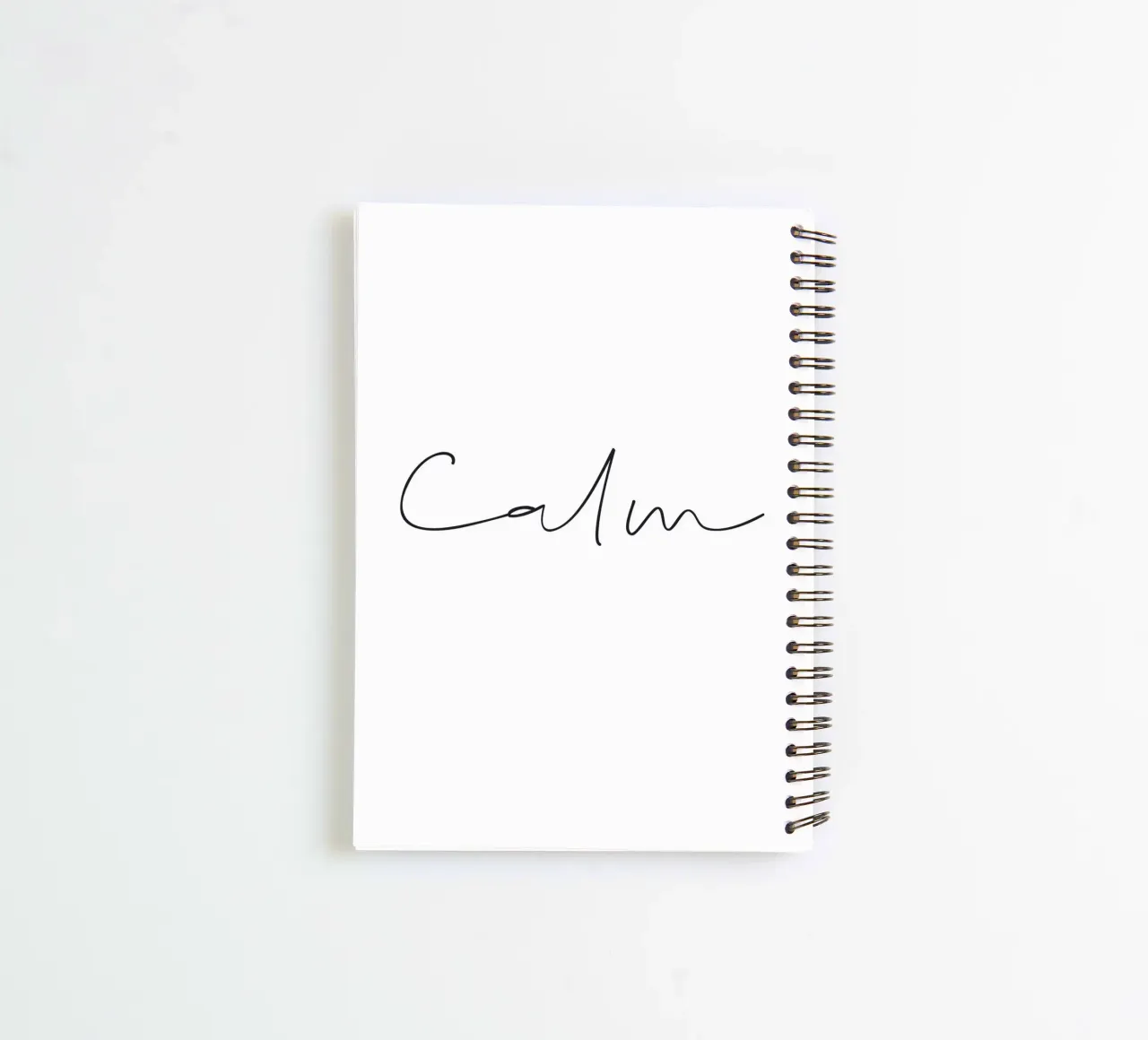 Minimalist calm design - calming typography spiral notebook by Whole©