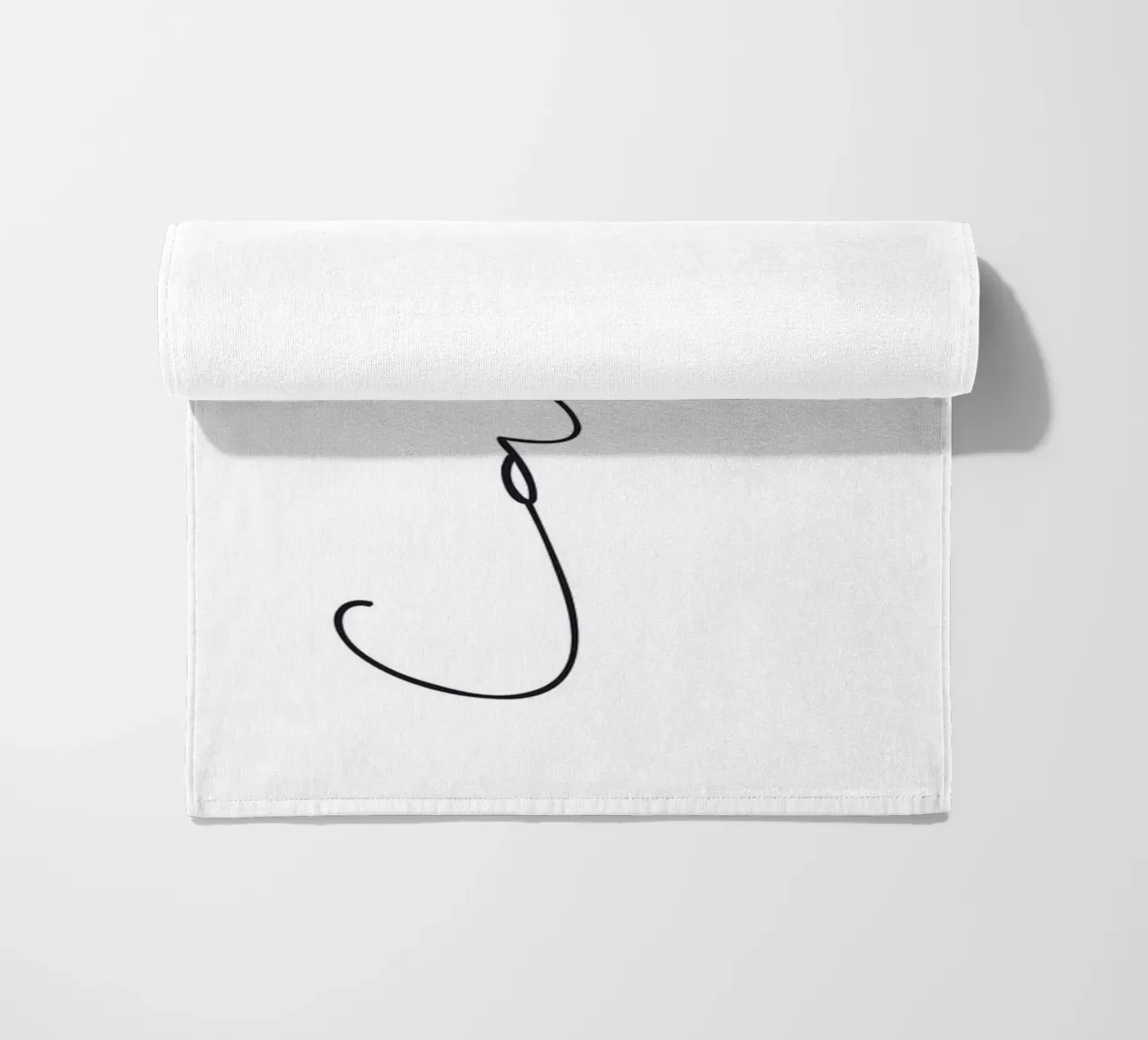 Minimalist calm design - calming typography beach towel by Whole©