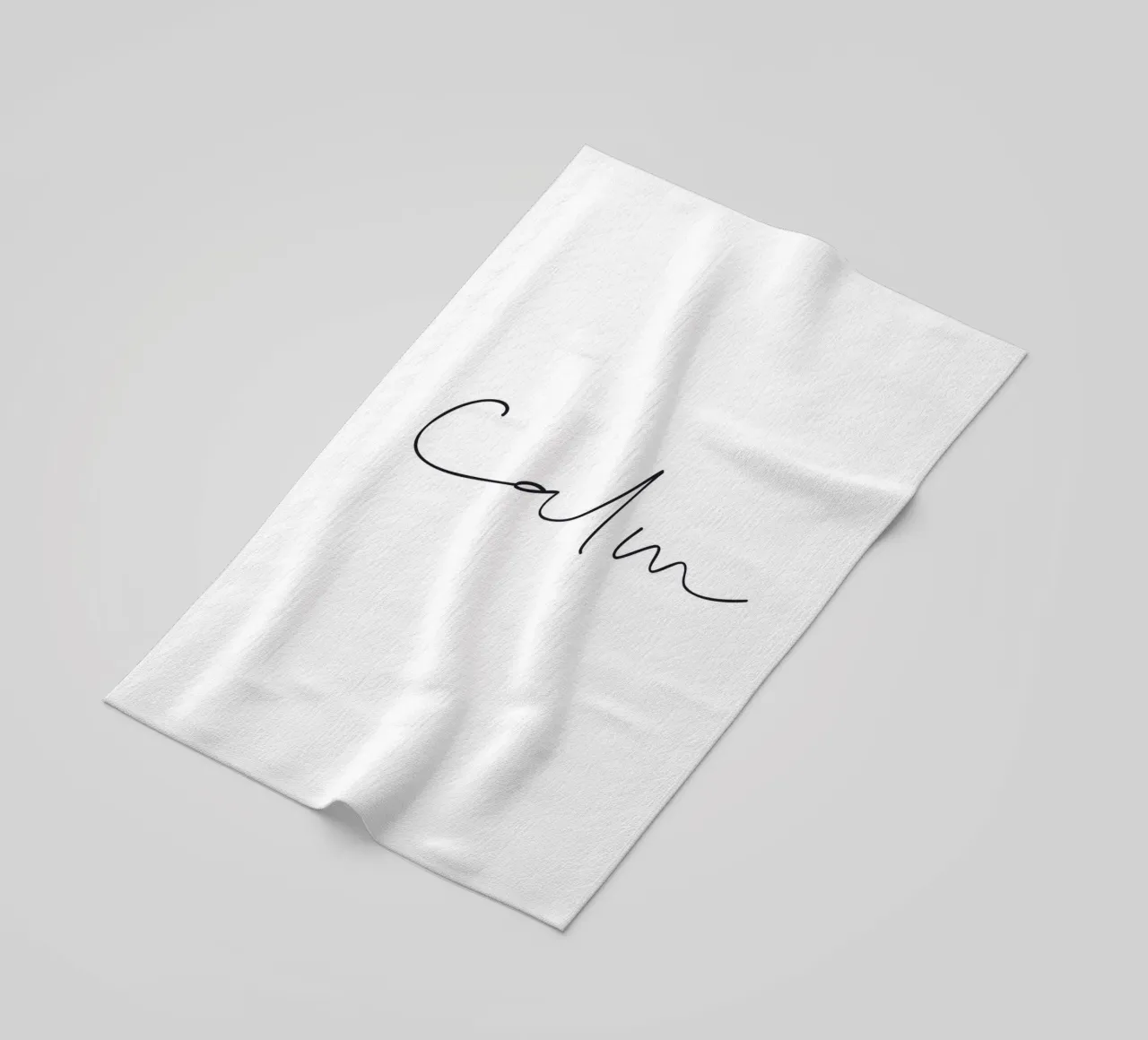Minimalist calm design - calming typography beach towel by Whole©