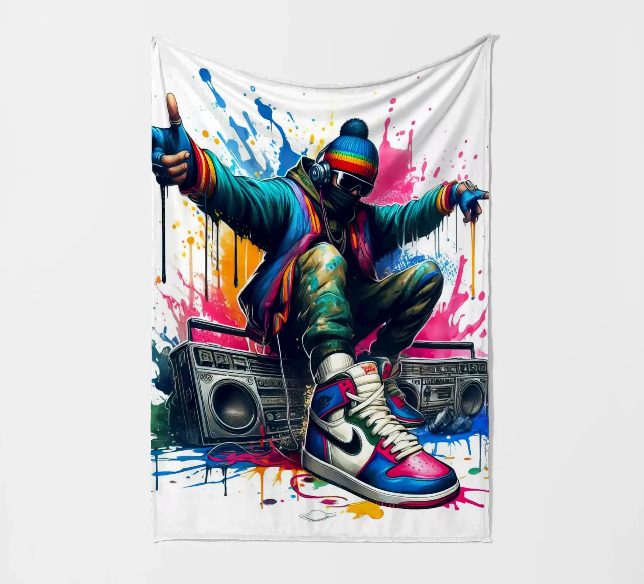 junger Rapper Fleecedecke von 🎁 NOBELART