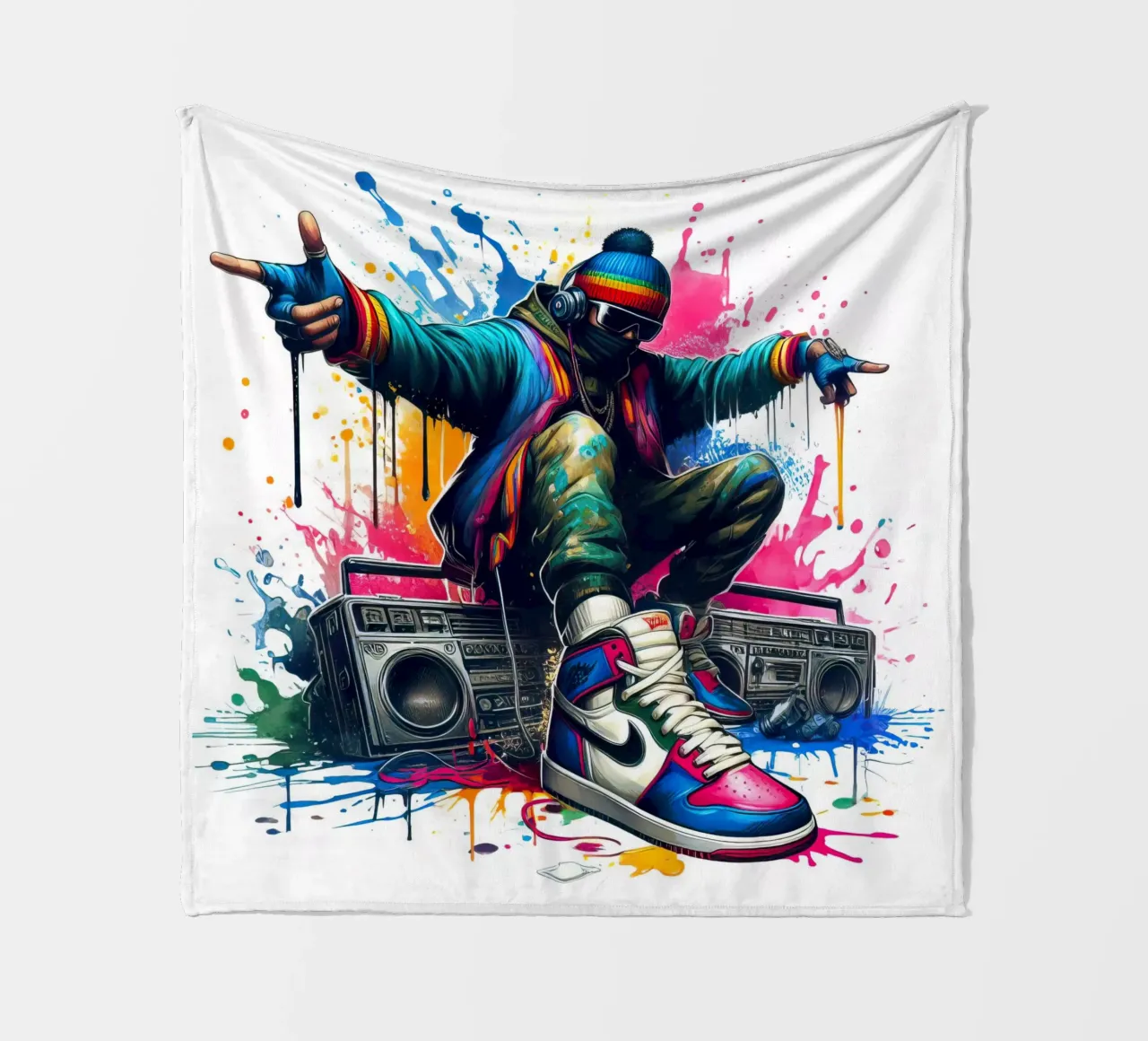 junger Rapper Fleecedecke von 🎁 NOBELART
