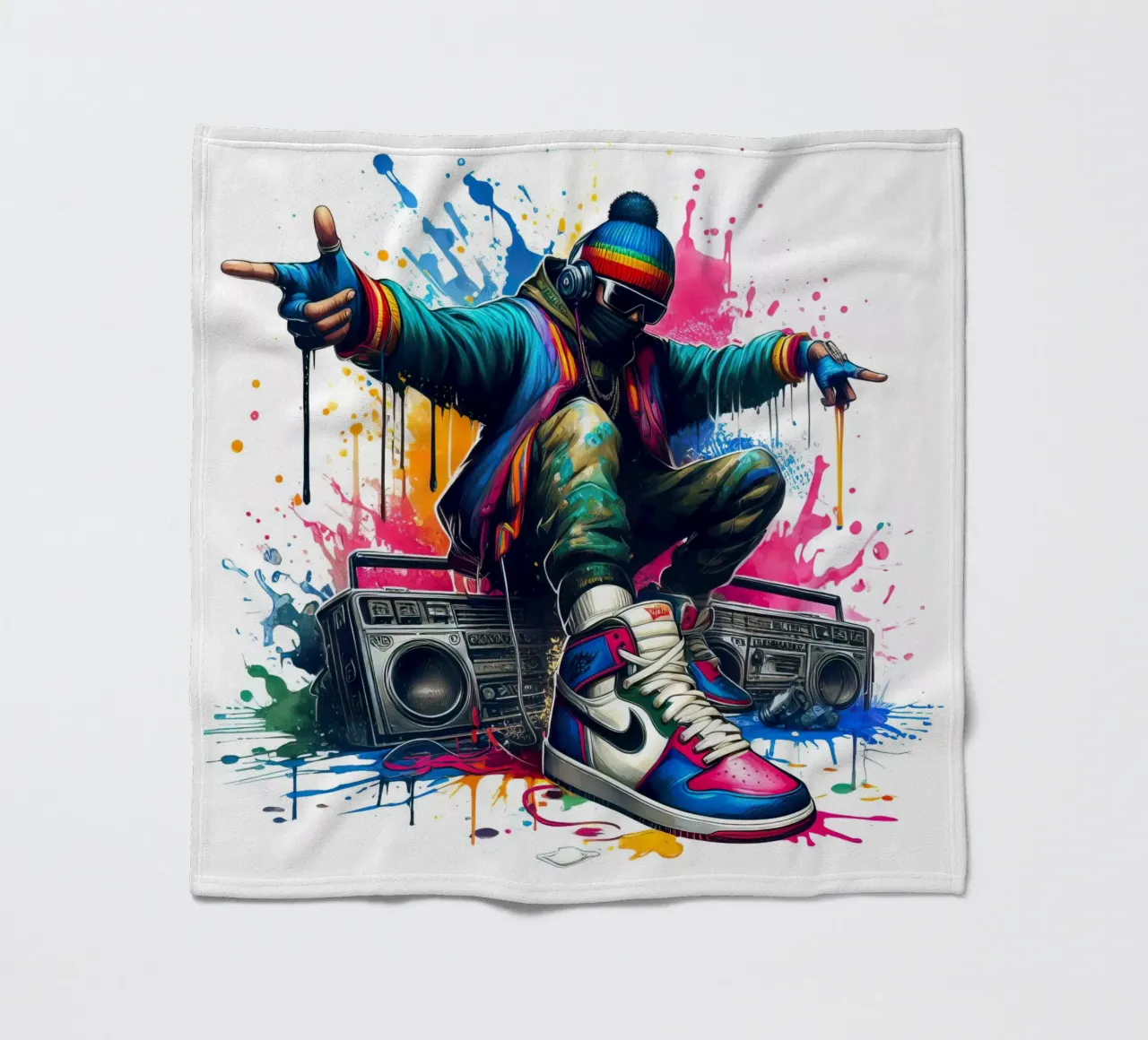 junger Rapper Fleecedecke von 🎁 NOBELART