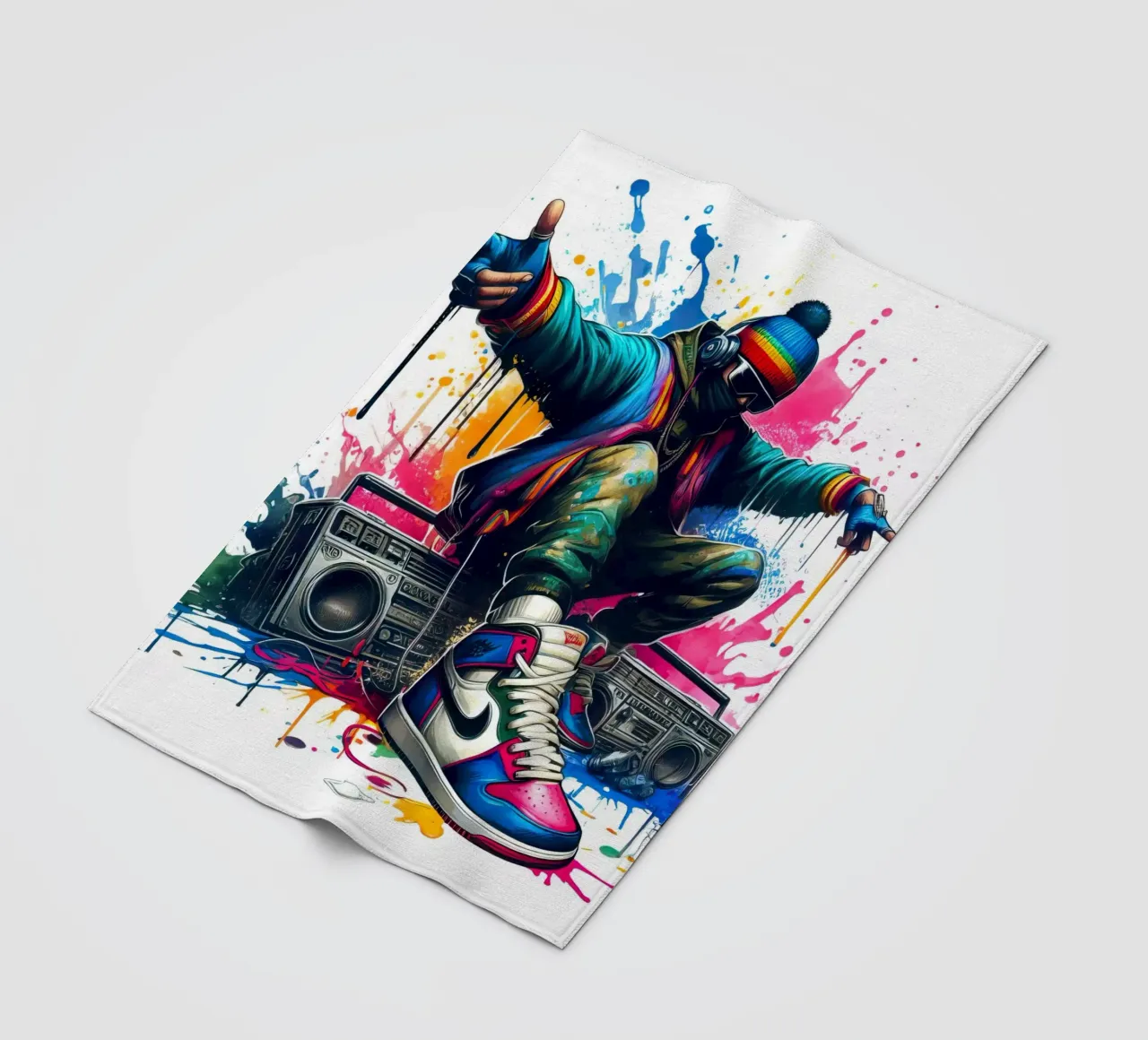 junger Rapper Fleecedecke von 🎁 NOBELART