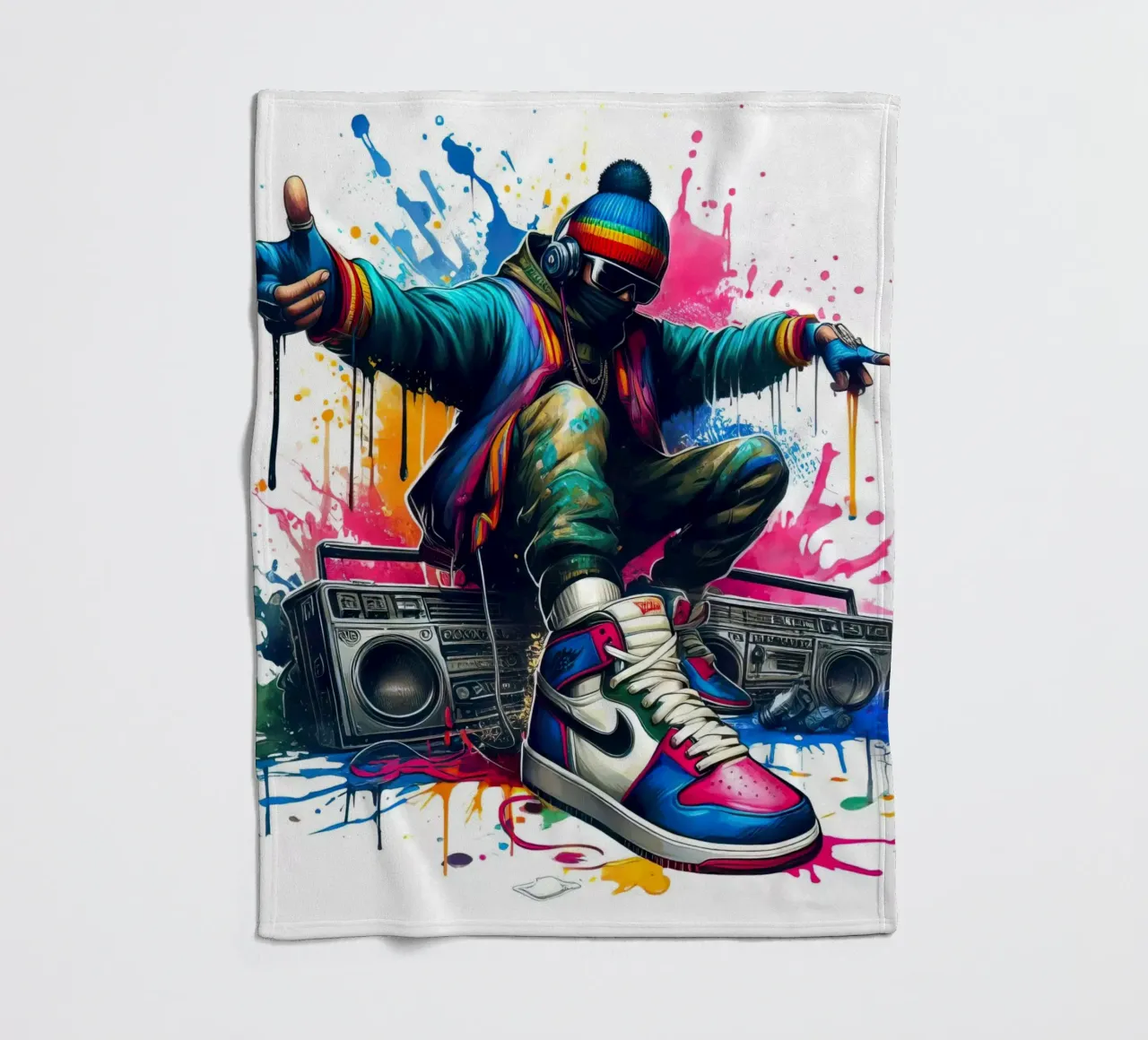 junger Rapper Fleecedecke von 🎁 NOBELART