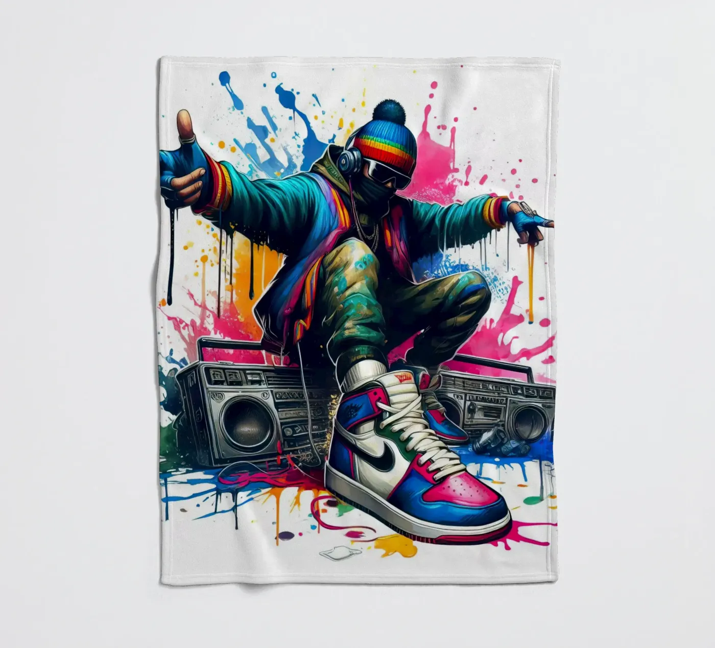 junger Rapper Fleecedecke von 🎁 NOBELART