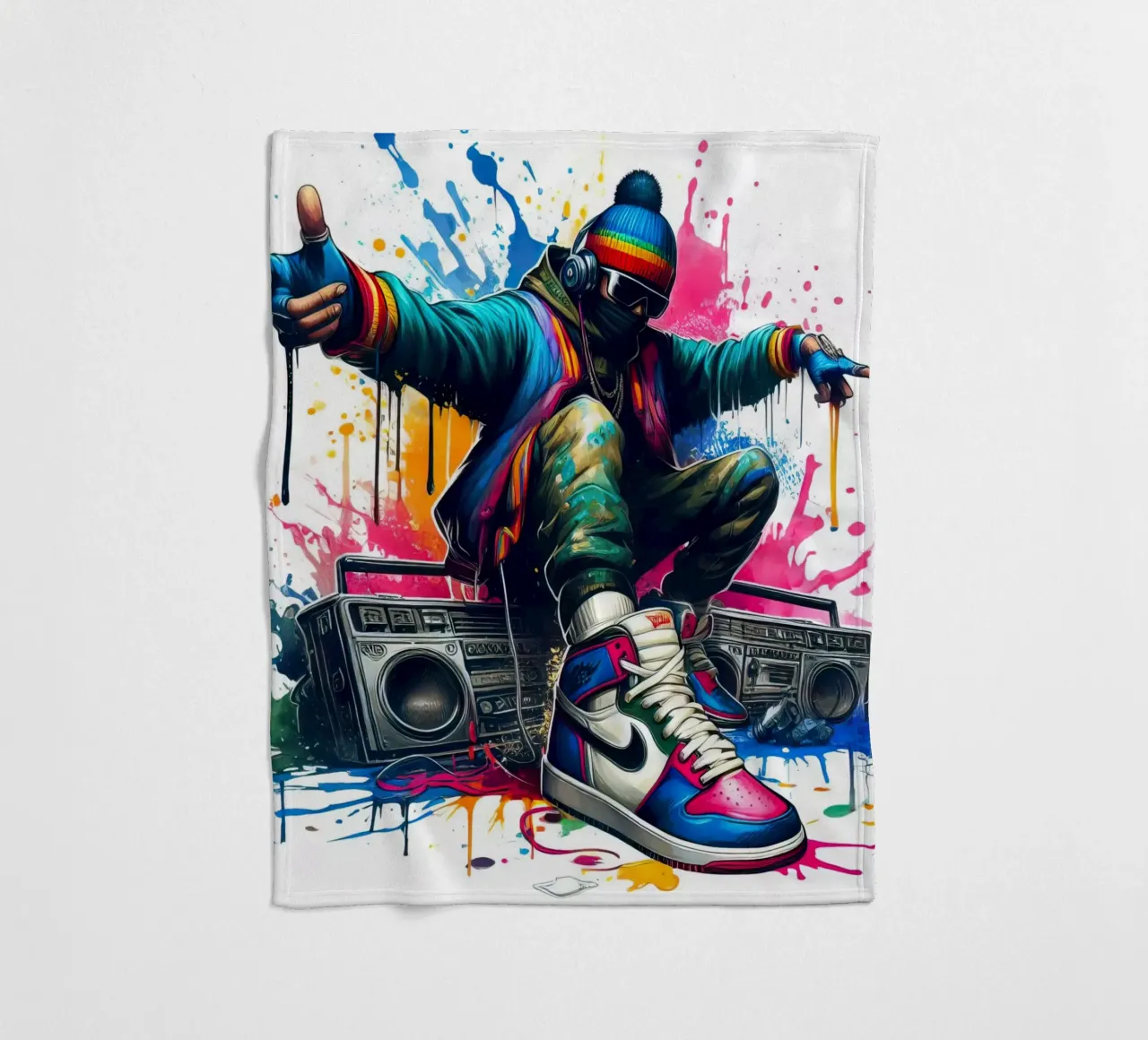 junger Rapper Fleecedecke von 🎁 NOBELART