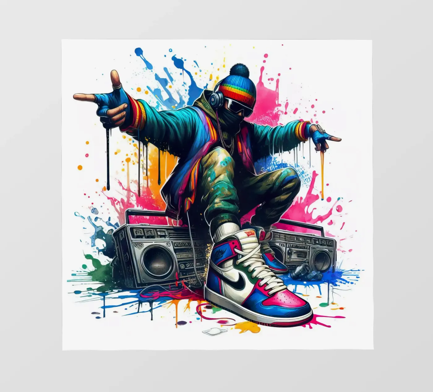 jonge rapper fotobehang van 🎁 NOBELART