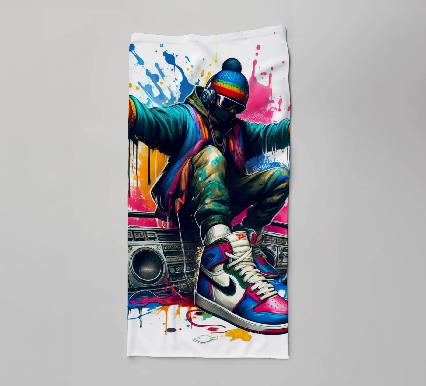 jonge rapper badhanddoek van 🎁 NOBELART