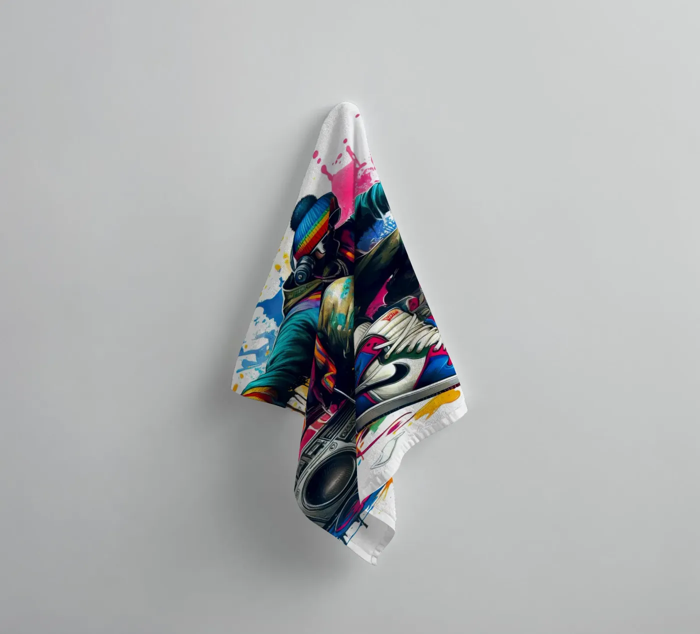 jonge rapper badhanddoek van 🎁 NOBELART