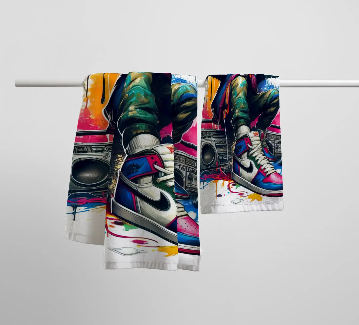 jonge rapper badhanddoek van 🎁 NOBELART
