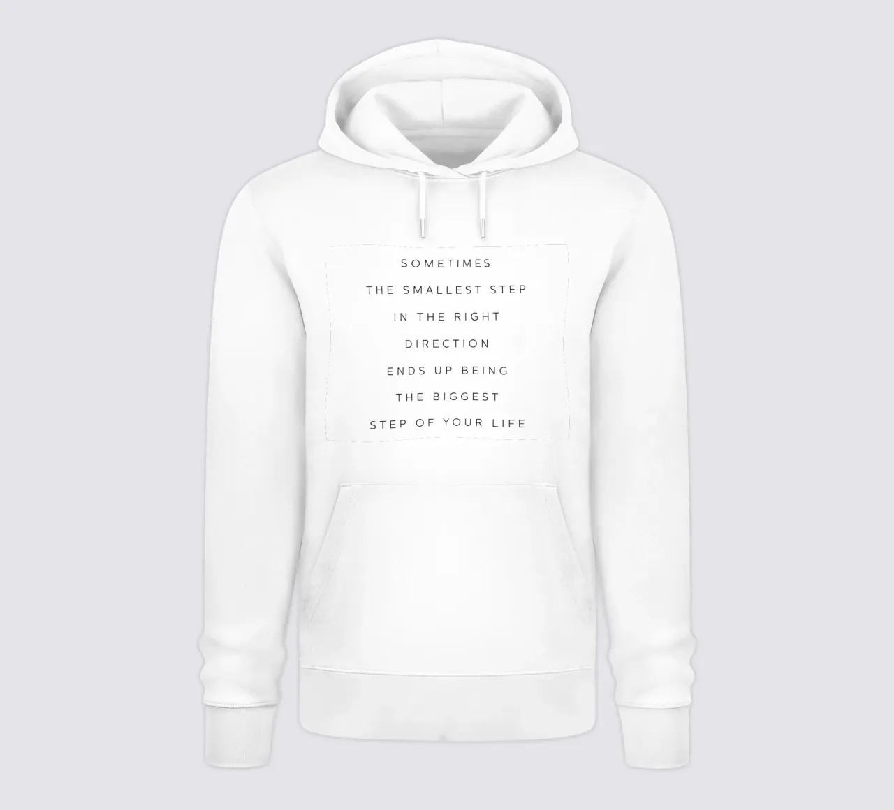 Cita motivadora paso a paso - Minimalist D sudadera con capucha de Whole©