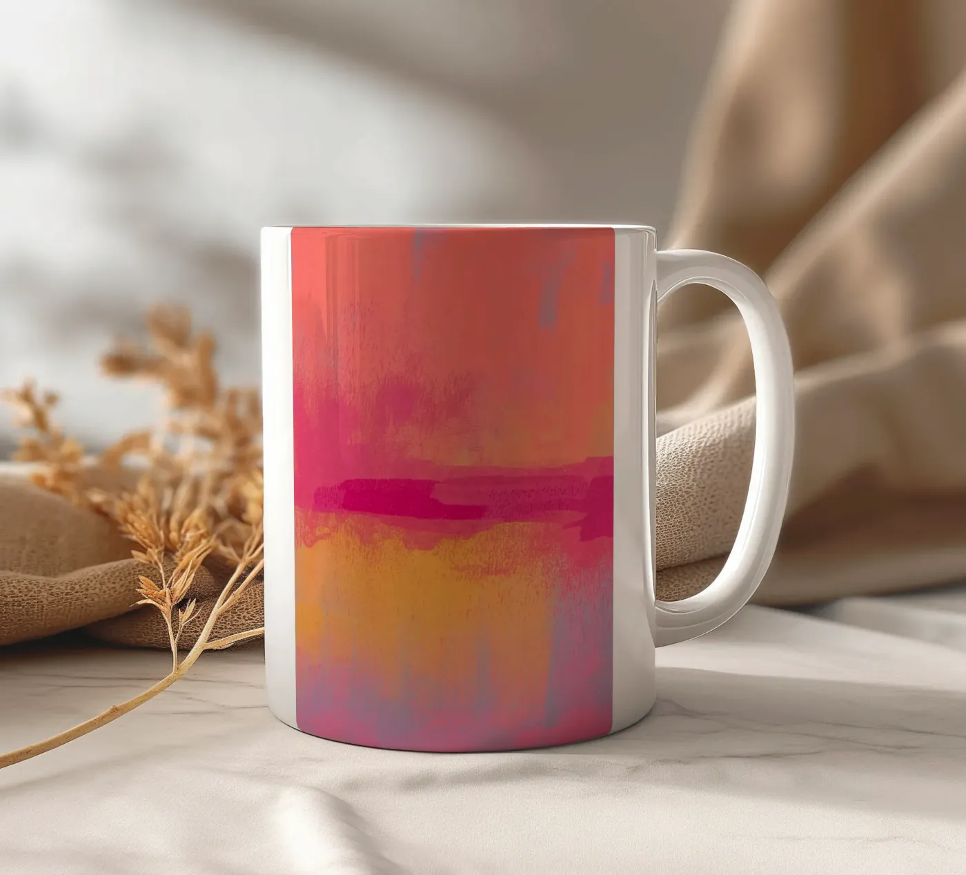 Vibrant Gradient ceramic mug by felisaranin
