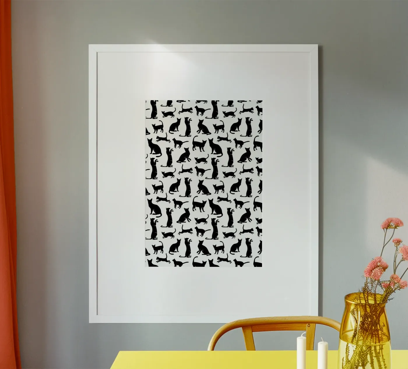 Black Cats Pattern poster by Happypatterns