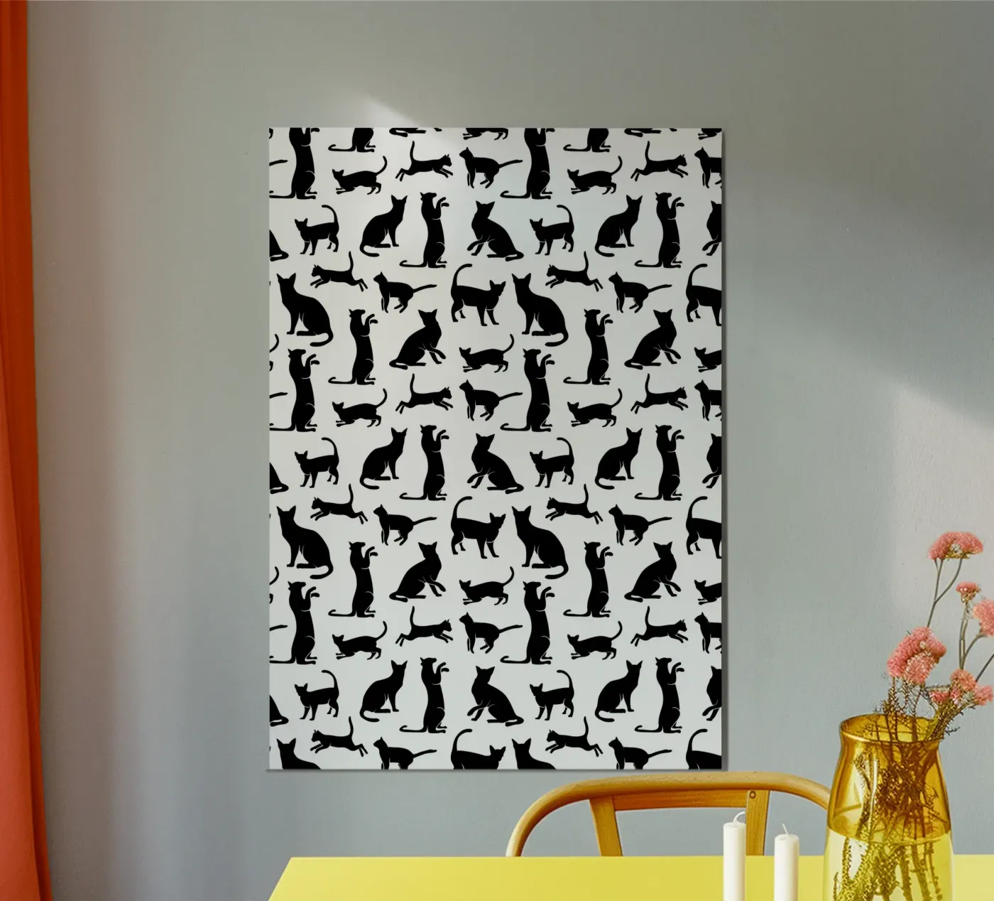 Black Cats Pattern poster by Happypatterns