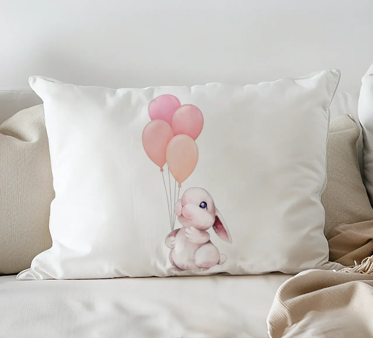 Hopper felice cuscino da Doodle Dreams Art