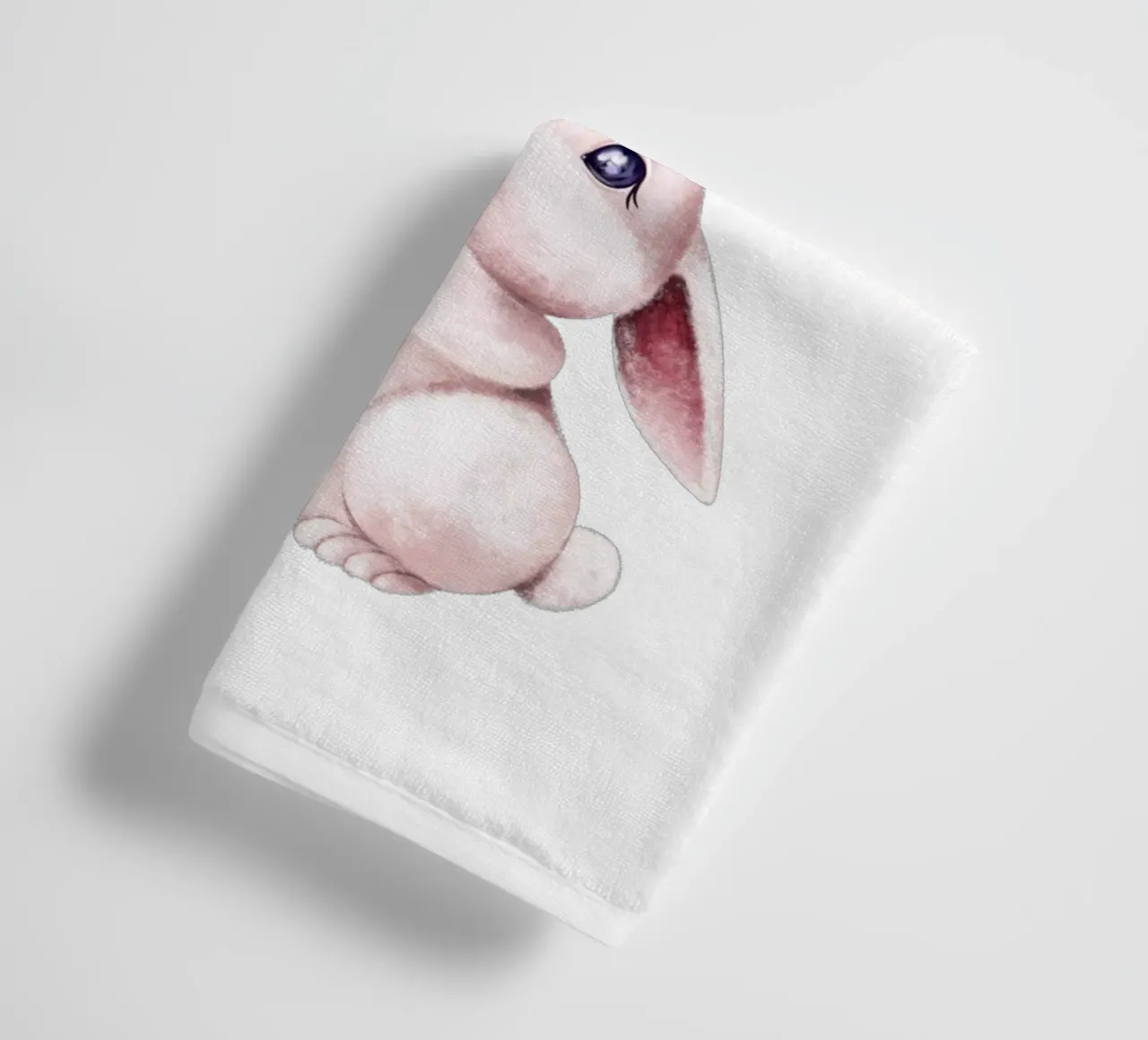 Hopper felice asciugamano da bagno da Doodle Dreams Art