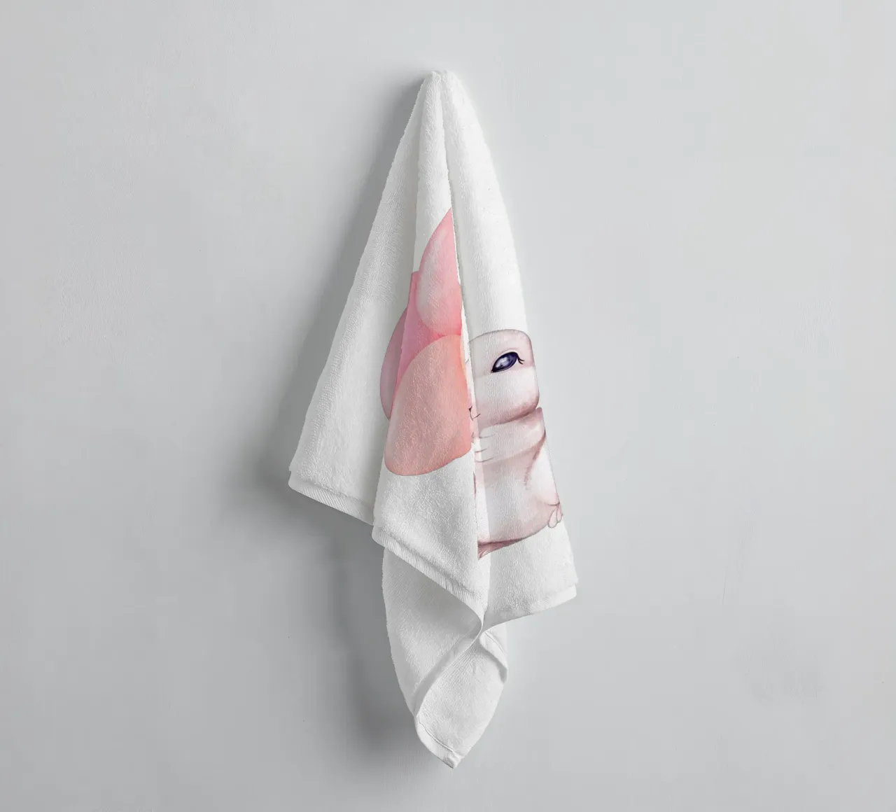 Hopper felice asciugamano da bagno da Doodle Dreams Art