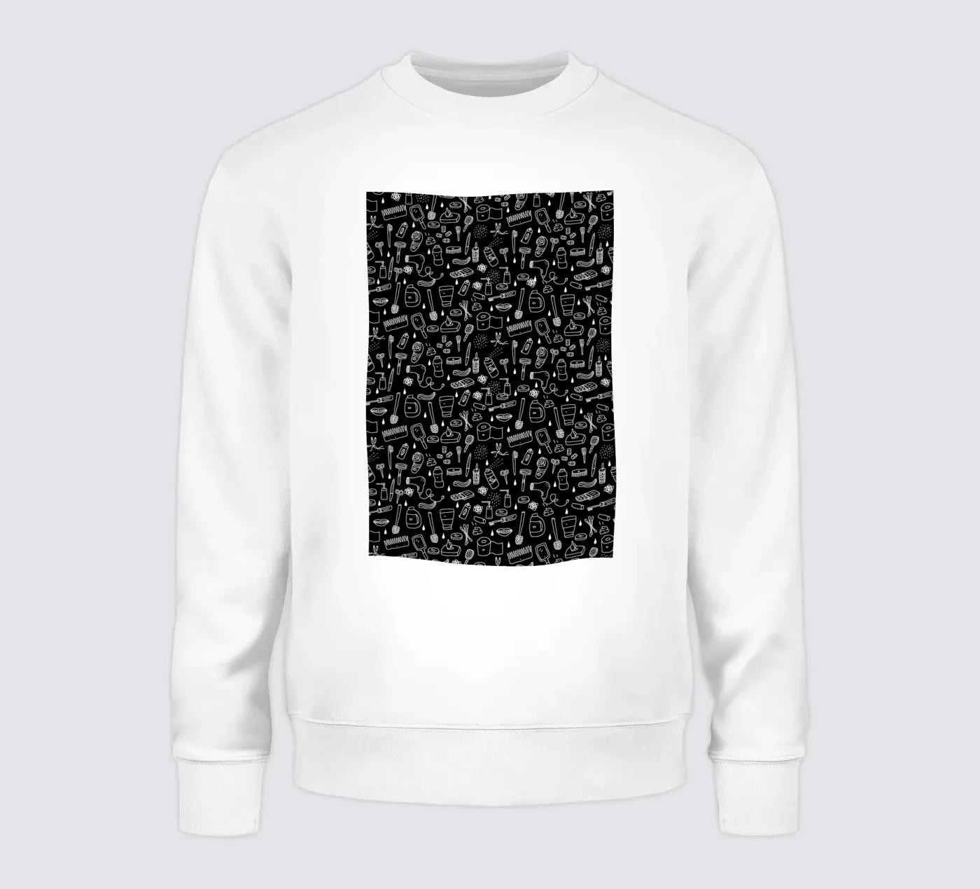 Shower Pattern (black) sweatshirt by Herzette