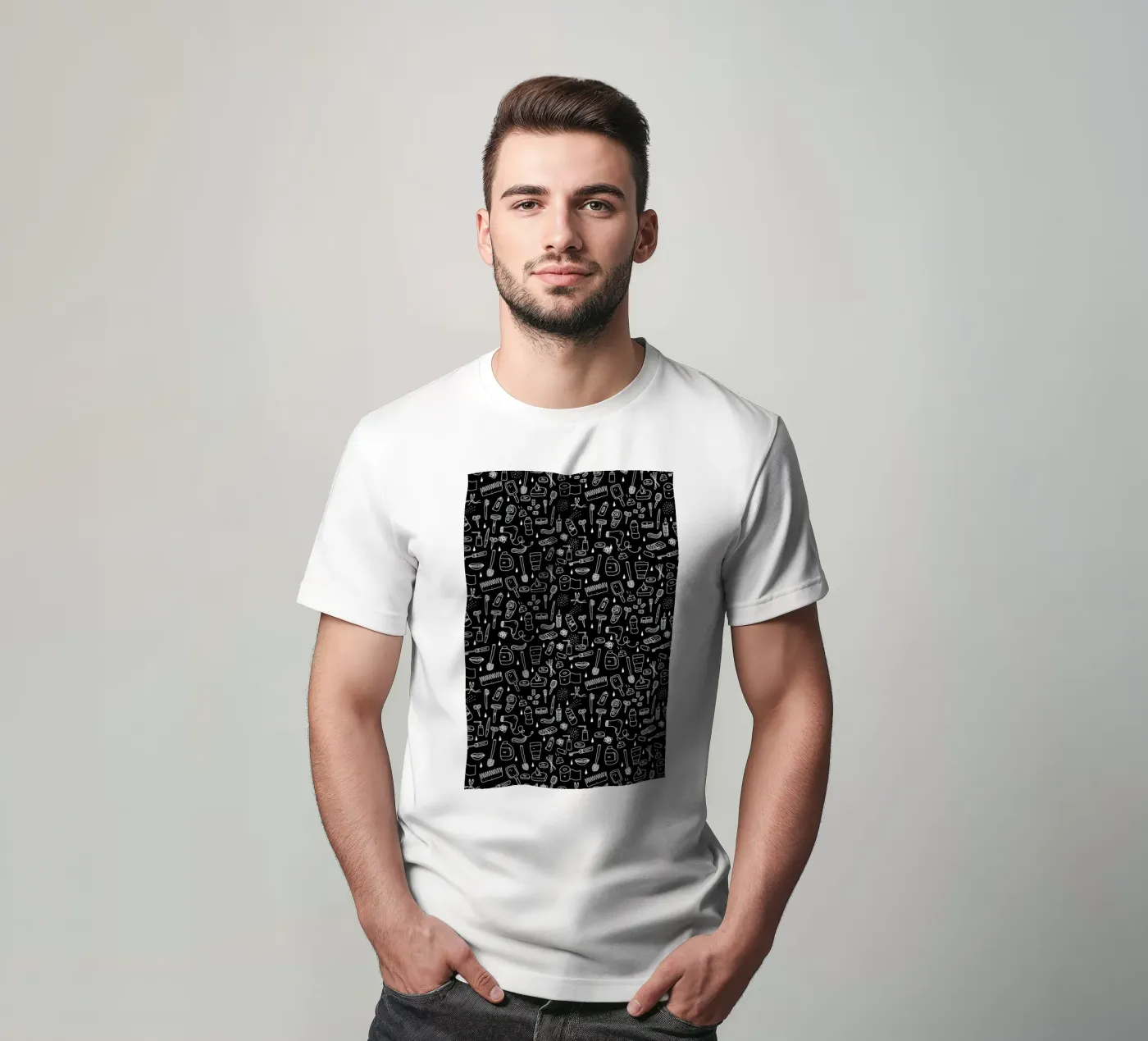 Shower Pattern (black) t-shirt da Herzette