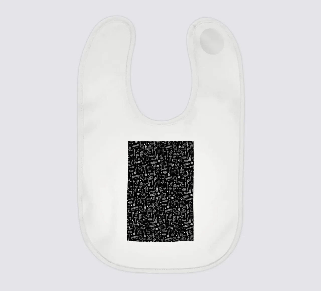 Shower Pattern (black) bavaglino da Herzette