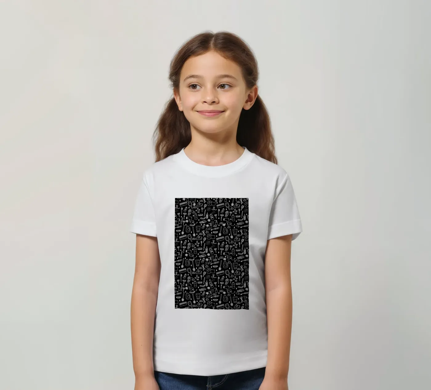 Shower Pattern (black) kinder t-shirt van Herzette