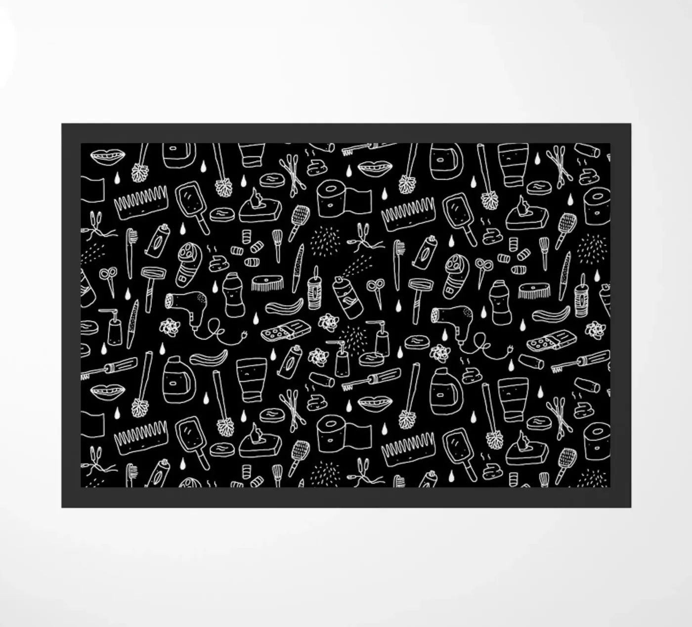 Shower Pattern (black) zerbino da Herzette