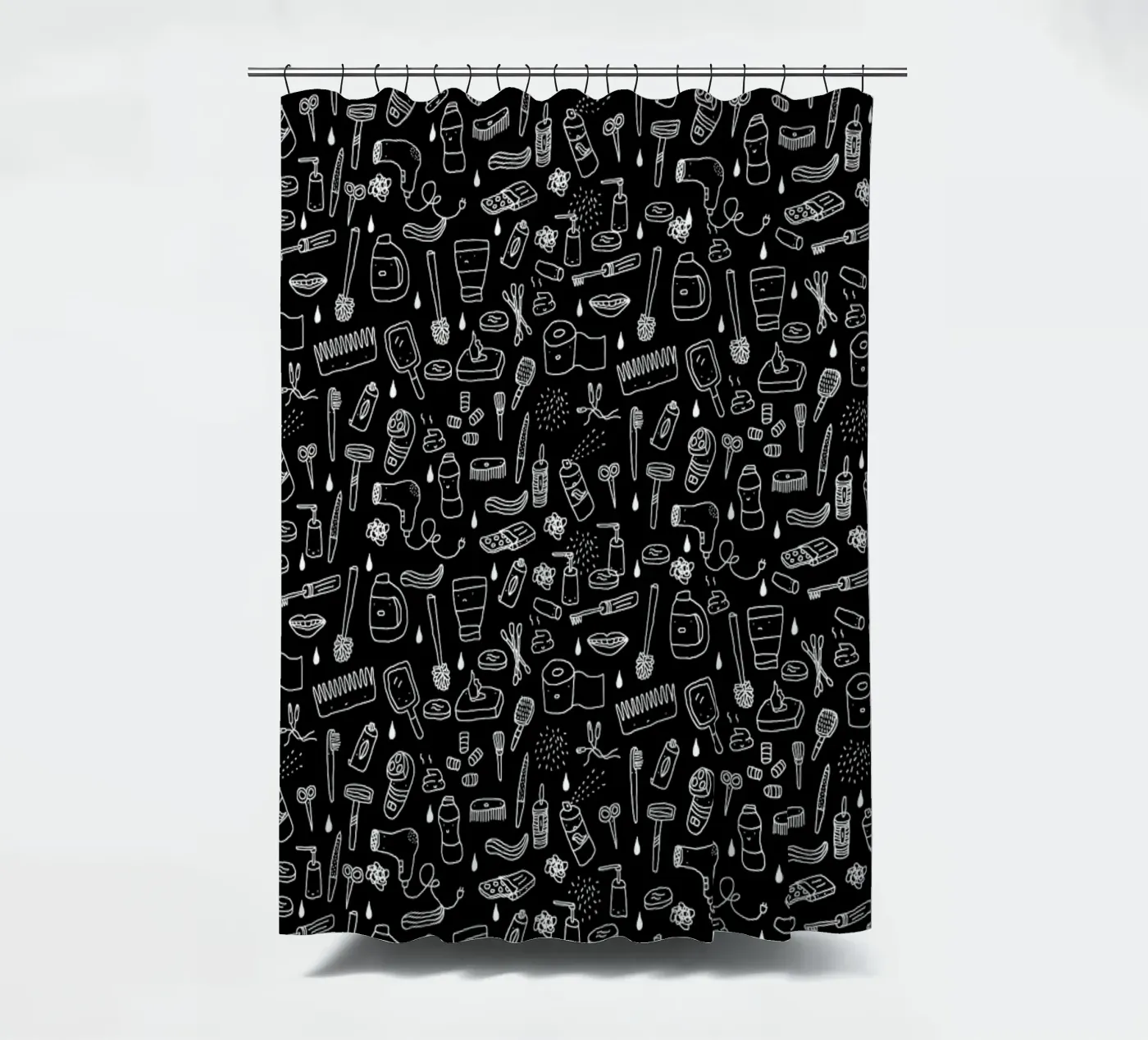 Shower Pattern (black) Duschvorhang von Herzette