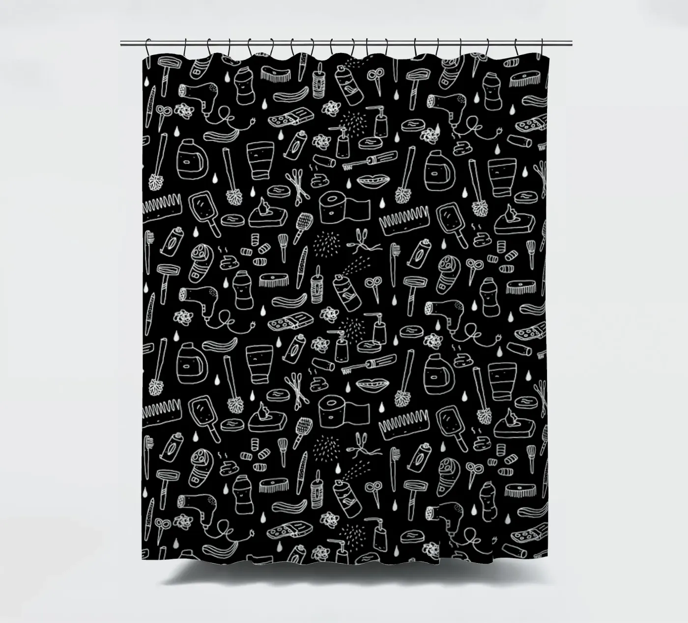 Shower Pattern (black) Duschvorhang von Herzette