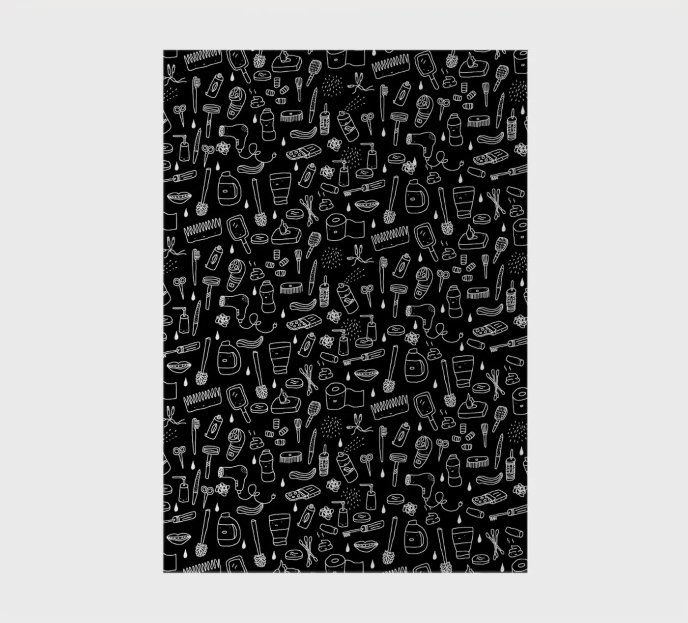 Shower Pattern (black) notebook by Herzette