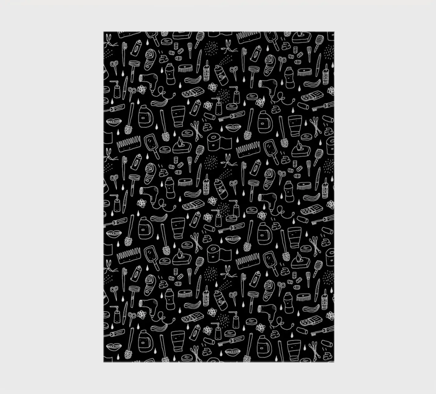 Shower Pattern (black) notebook by Herzette