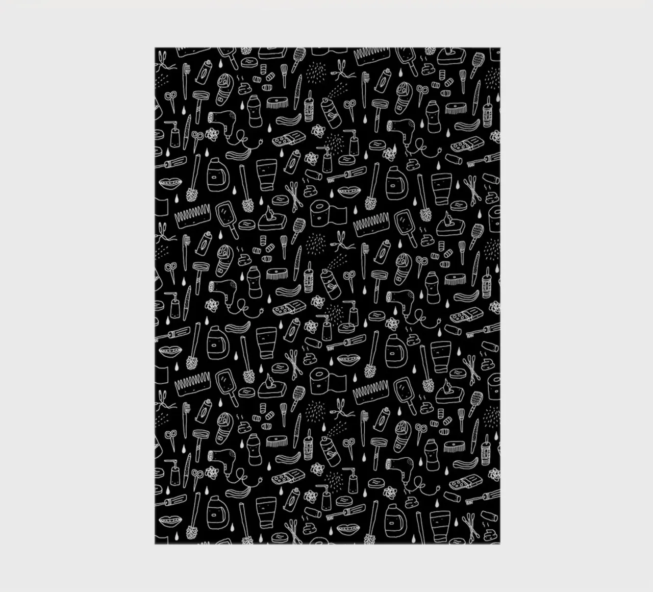 Shower Pattern (black) notebook by Herzette
