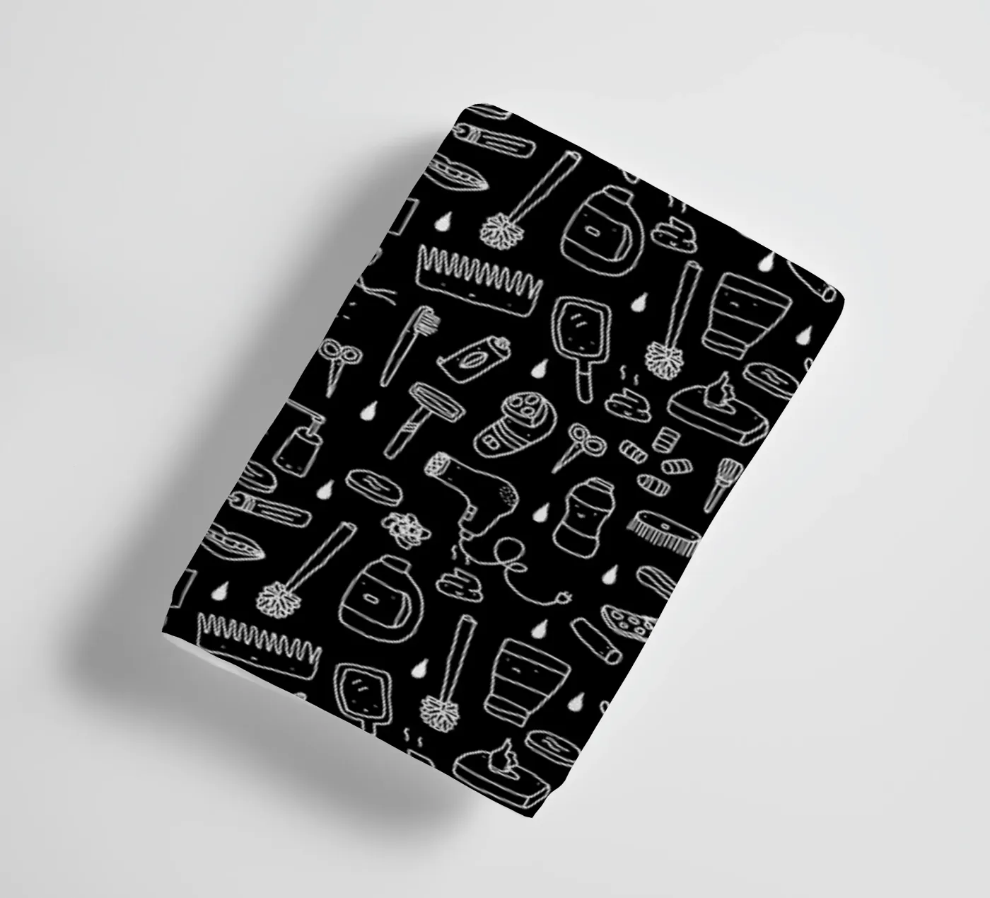 Shower Pattern (black) badhanddoek van Herzette