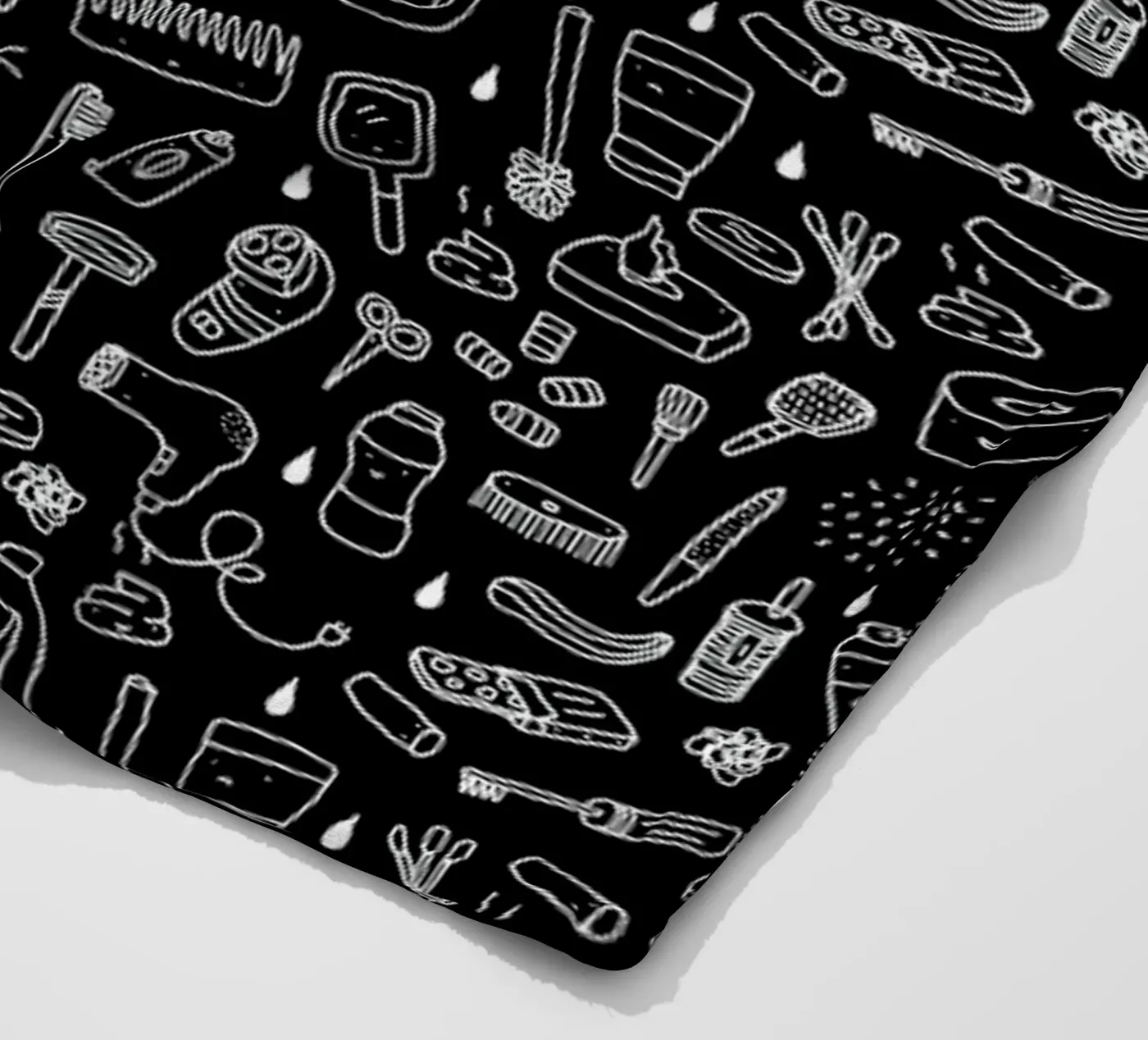 Shower Pattern (black) Fleecedecke von Herzette