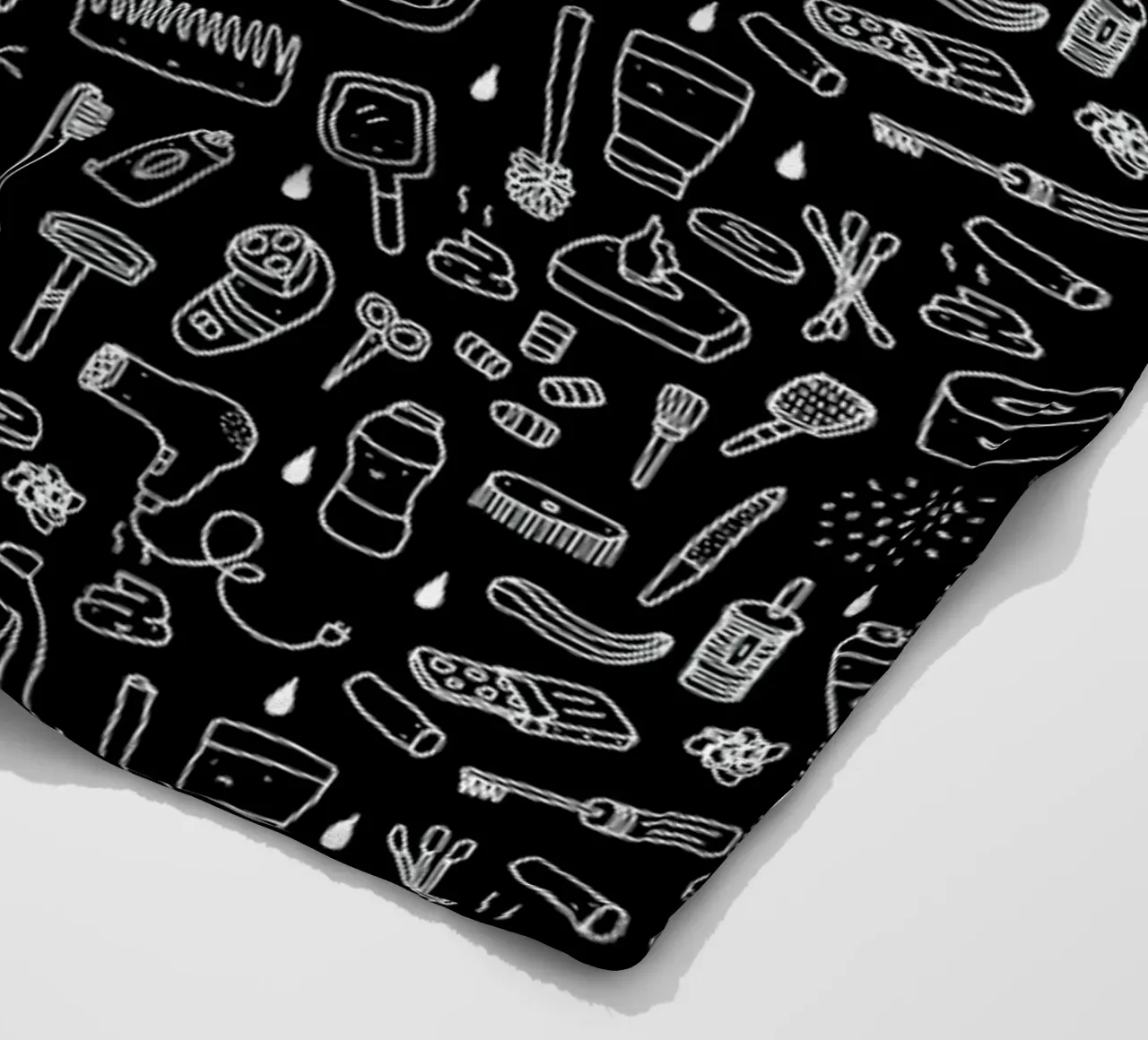 Shower Pattern (black) Fleecedecke von Herzette