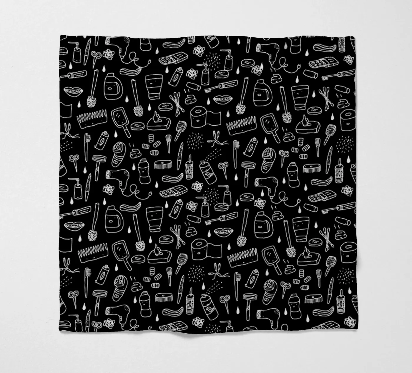 Shower Pattern (black) Fleecedecke von Herzette