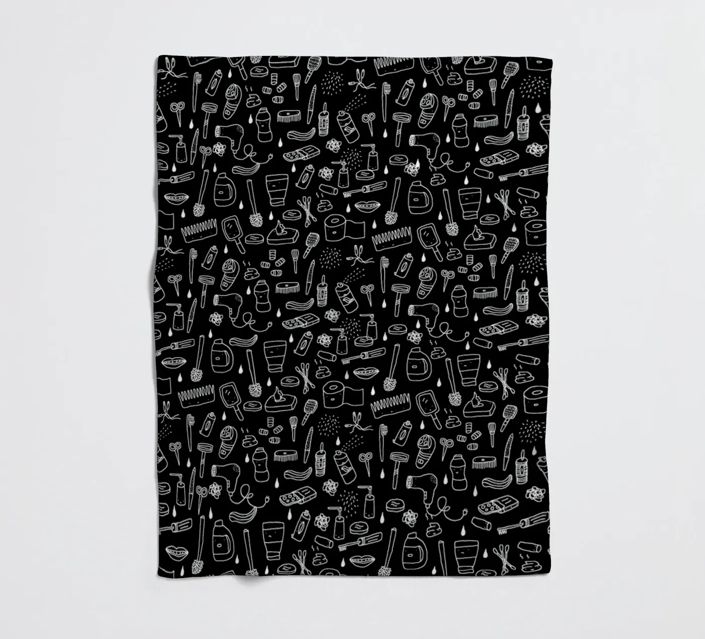 Shower Pattern (black) Fleecedecke von Herzette