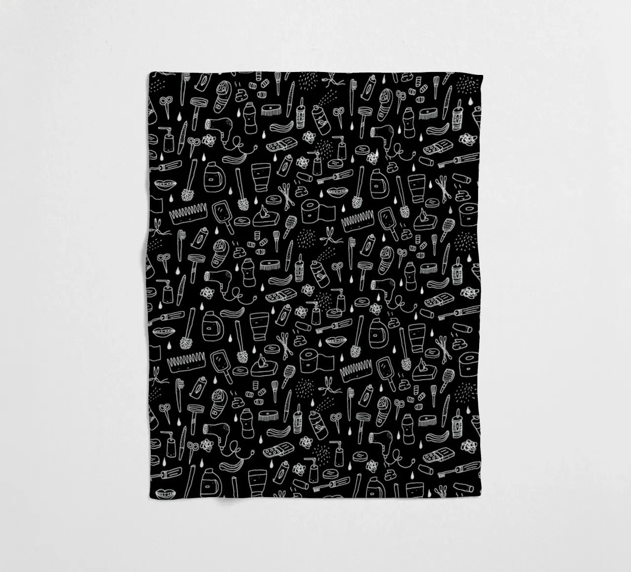 Shower Pattern (black) Fleecedecke von Herzette