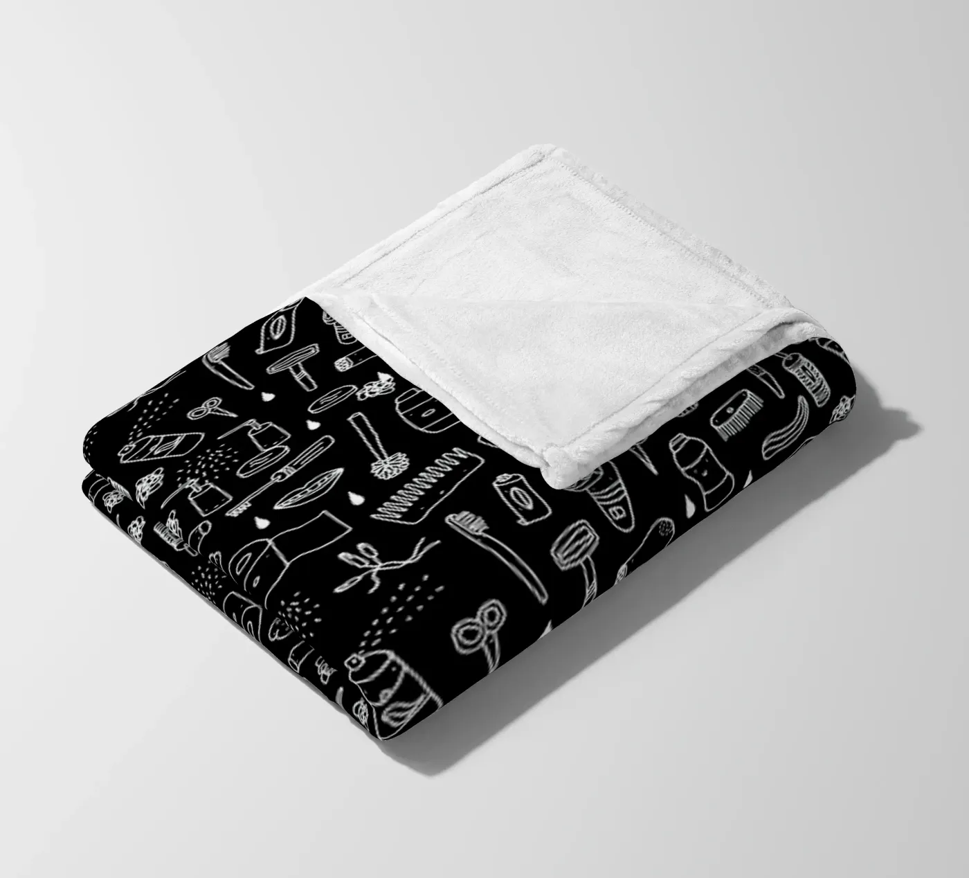Shower Pattern (black) Fleecedecke von Herzette