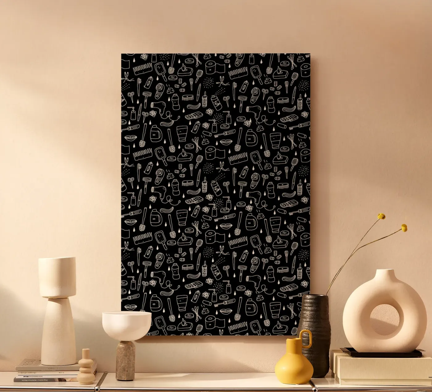 Shower Pattern (black) alluminio dibond da Herzette