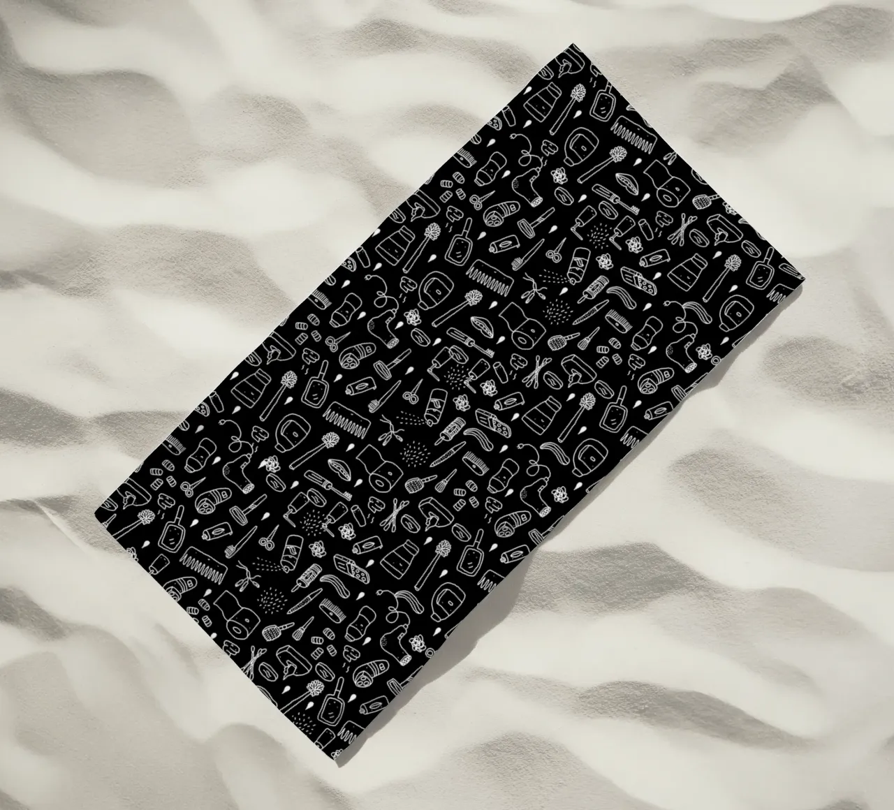 Shower Pattern (black) telo mare da Herzette