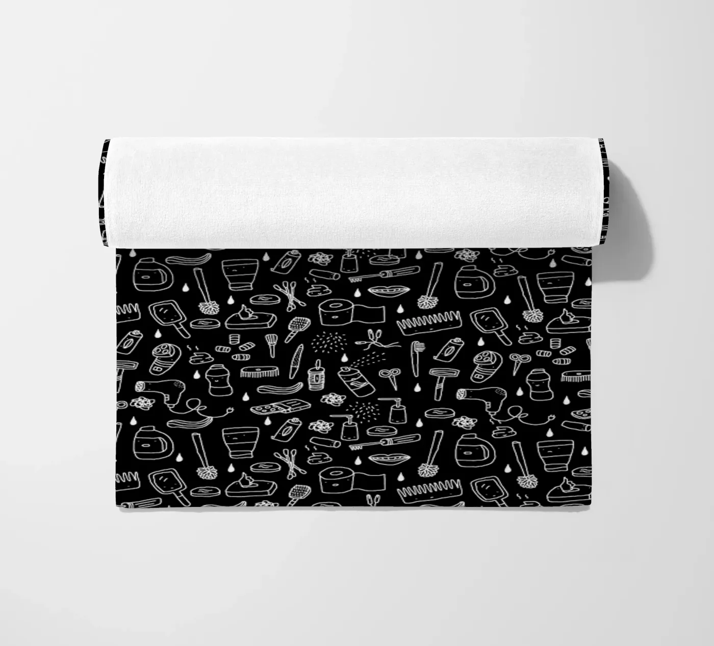 Shower Pattern (black) telo mare da Herzette