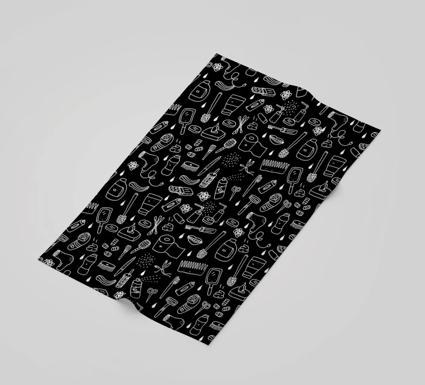 Shower Pattern (black) strandhanddoek van Herzette