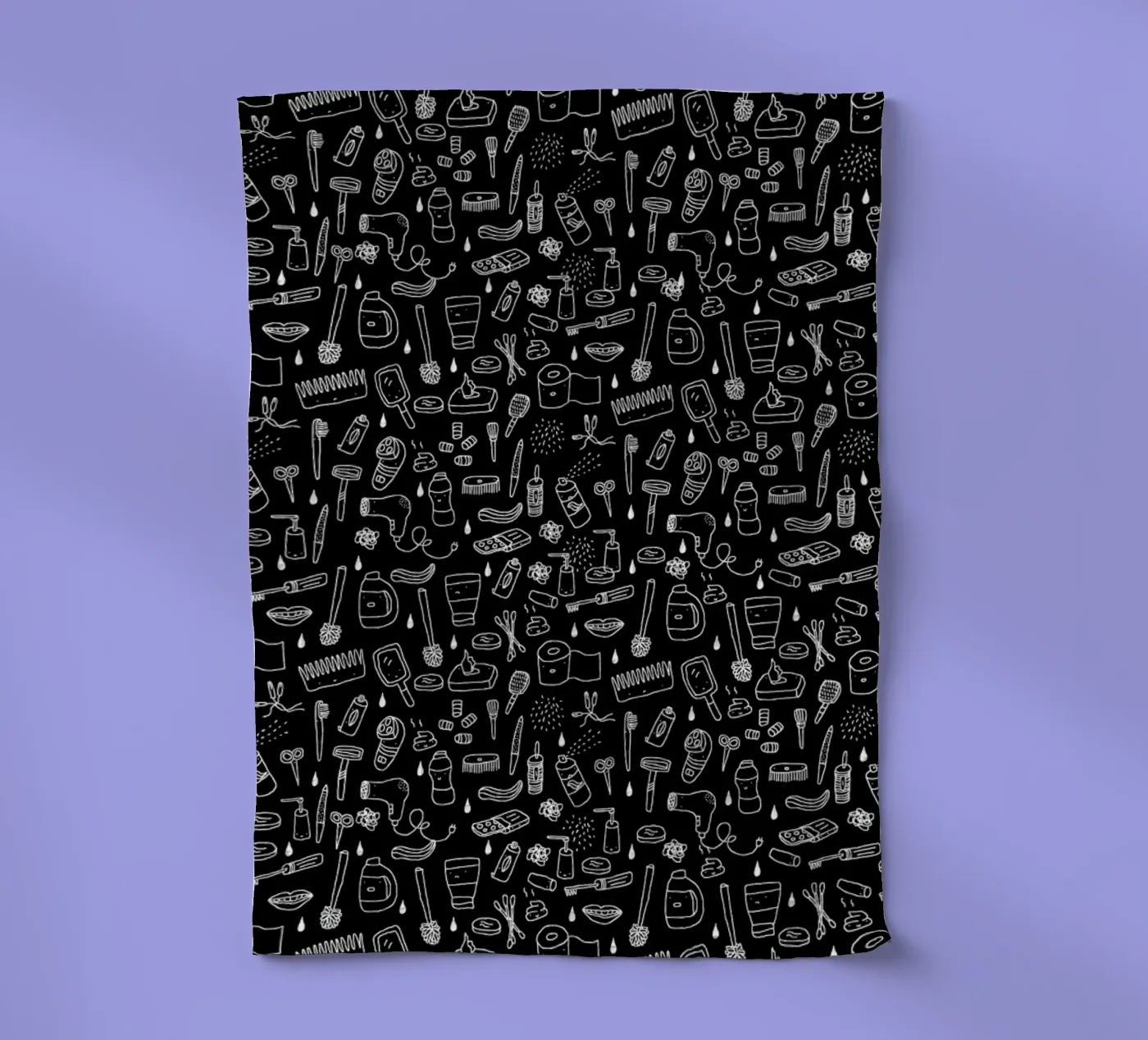 Shower Pattern (black) torchon de Herzette