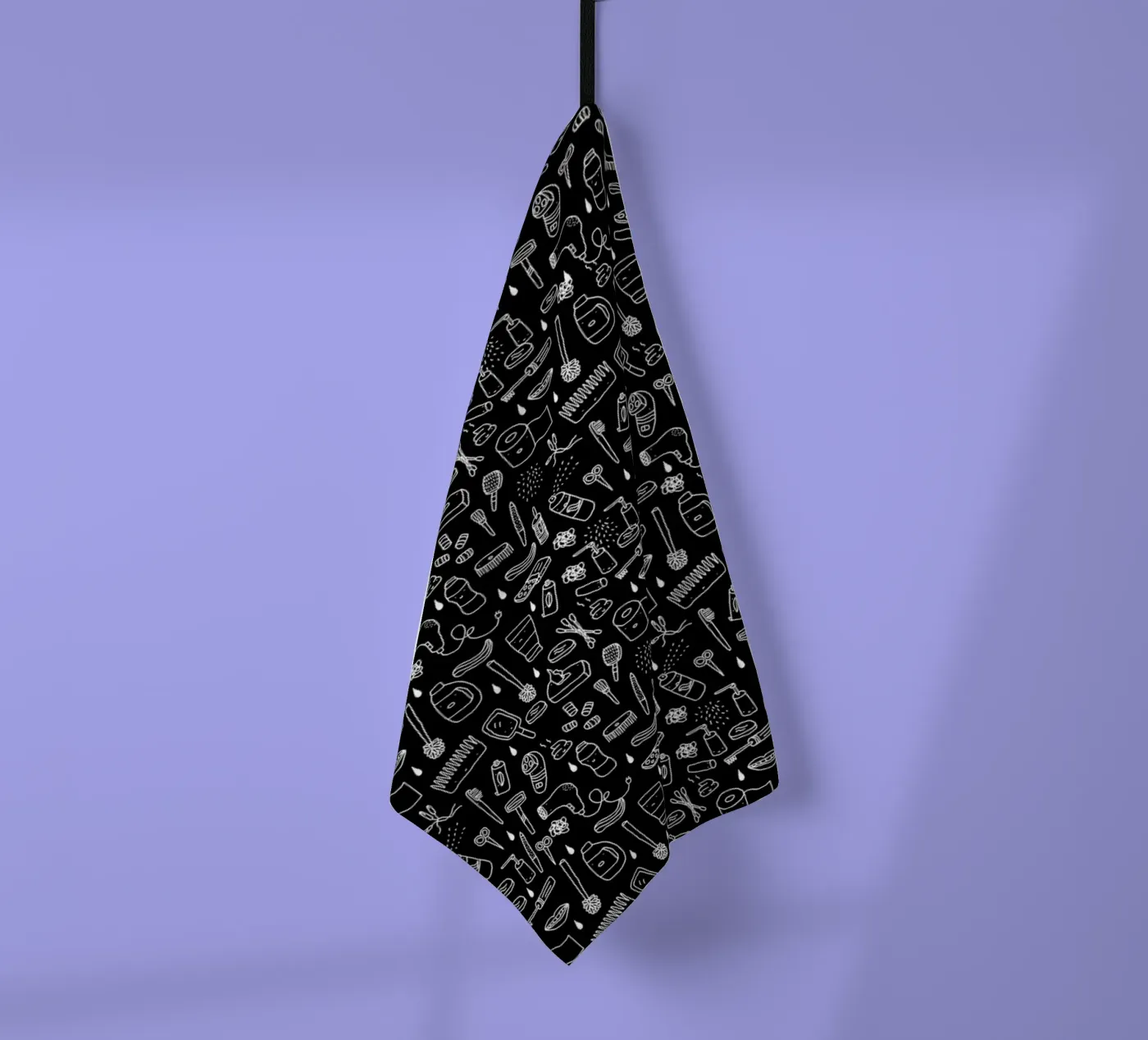 Shower Pattern (black) torchon de Herzette