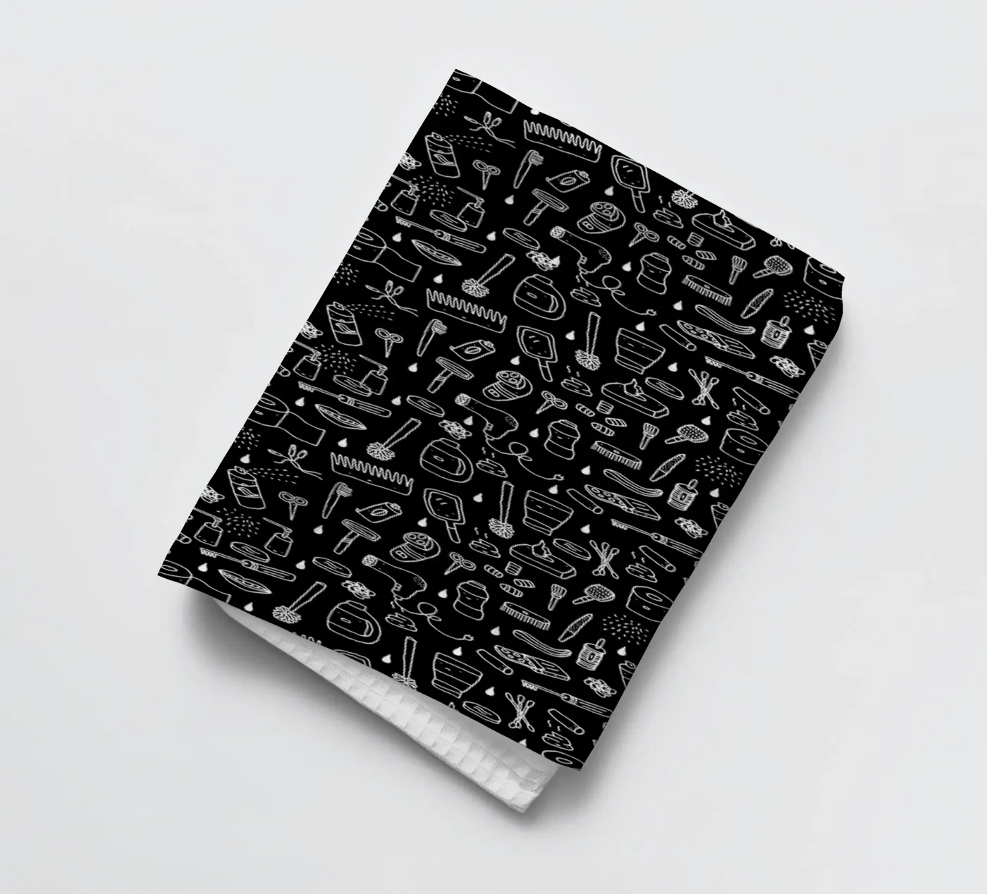 Shower Pattern (black) torchon de Herzette